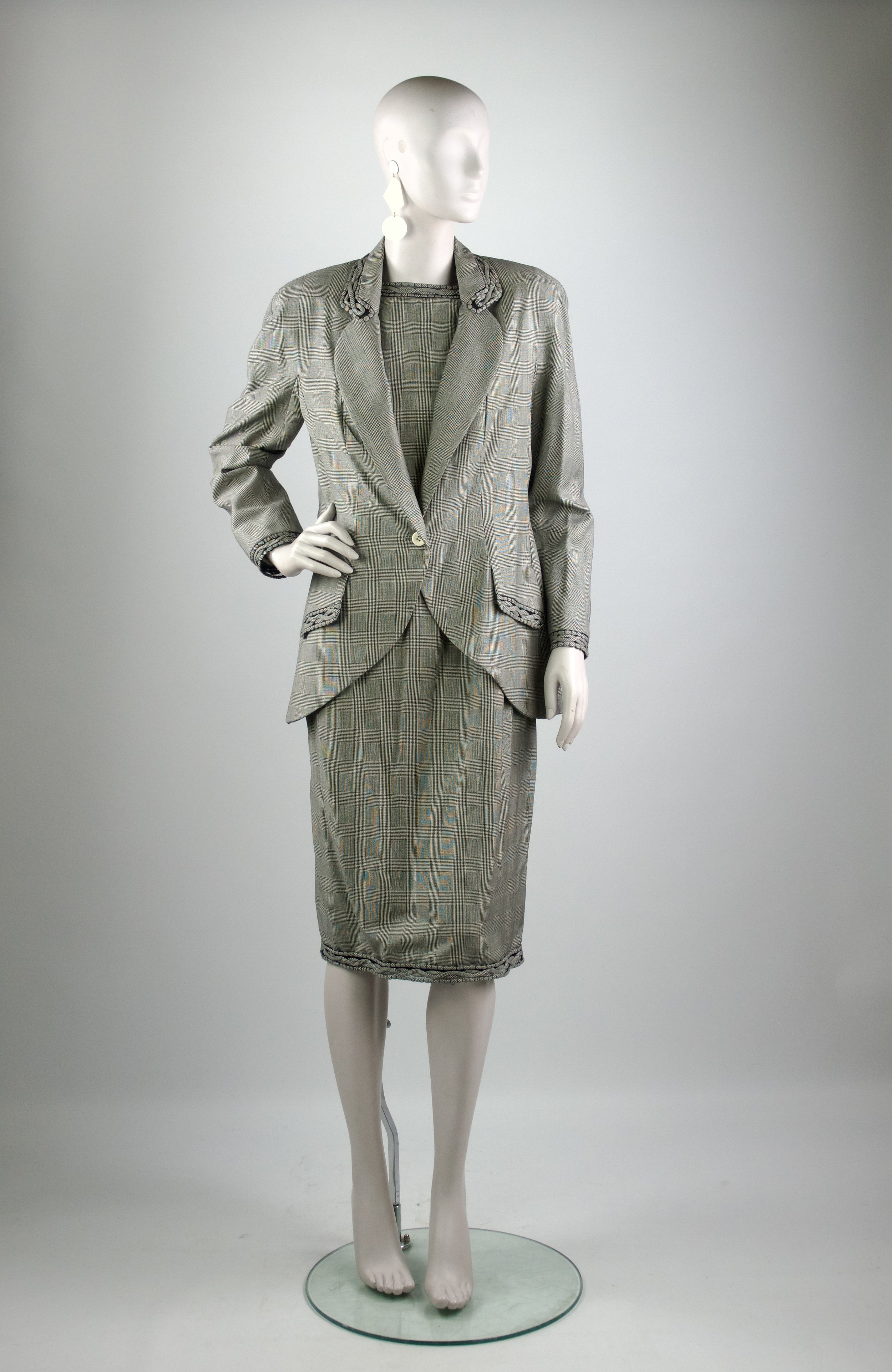 Christian Dior By John Galliano, Prince of Wale Checked Wool Suit, Spring-Summer 2000