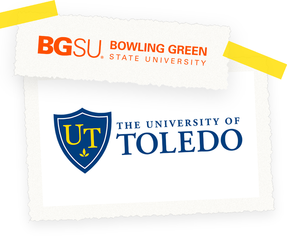 Bowling Green State University and University of Toledo Logos