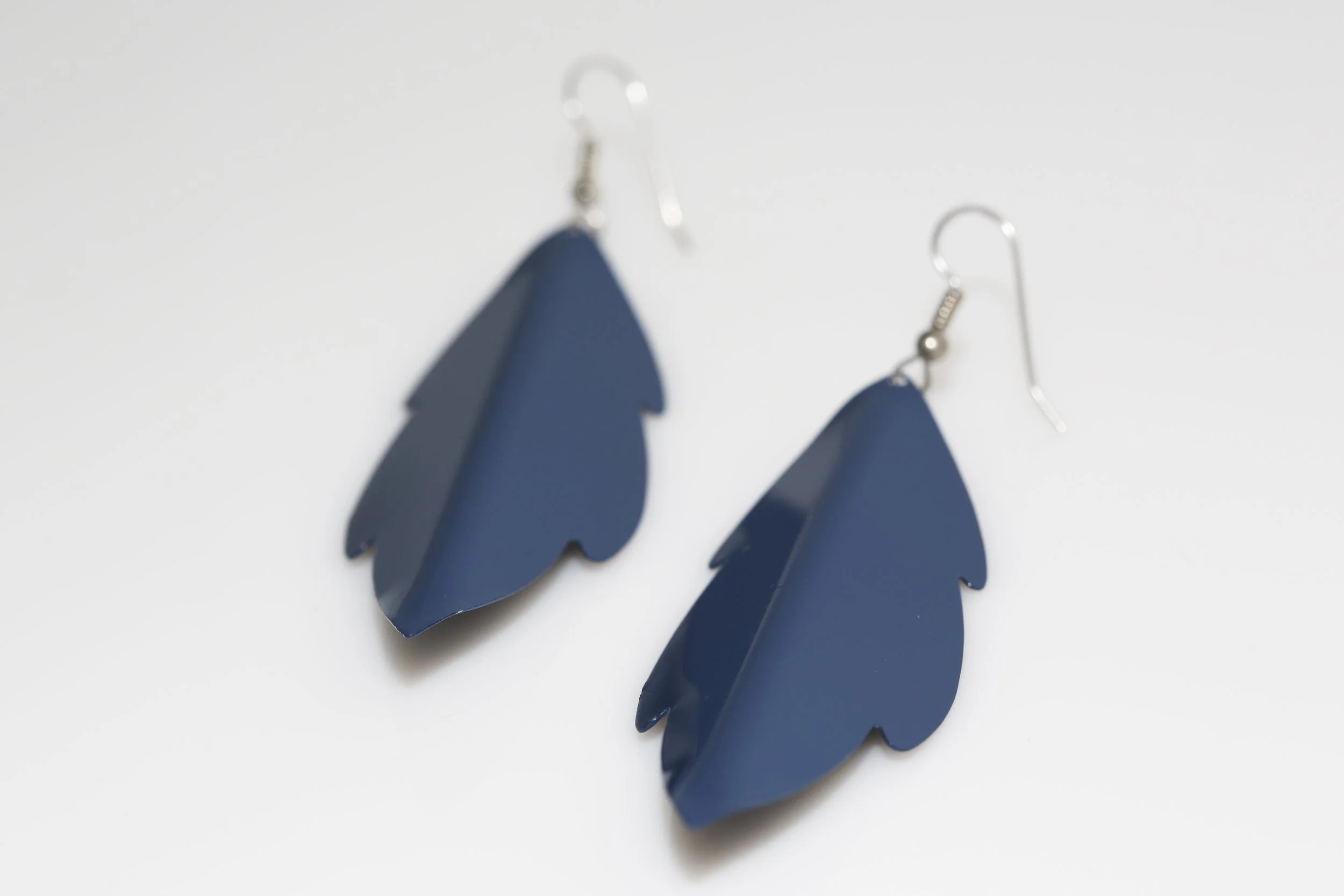 ENAMELED FEATHER EARRINGS