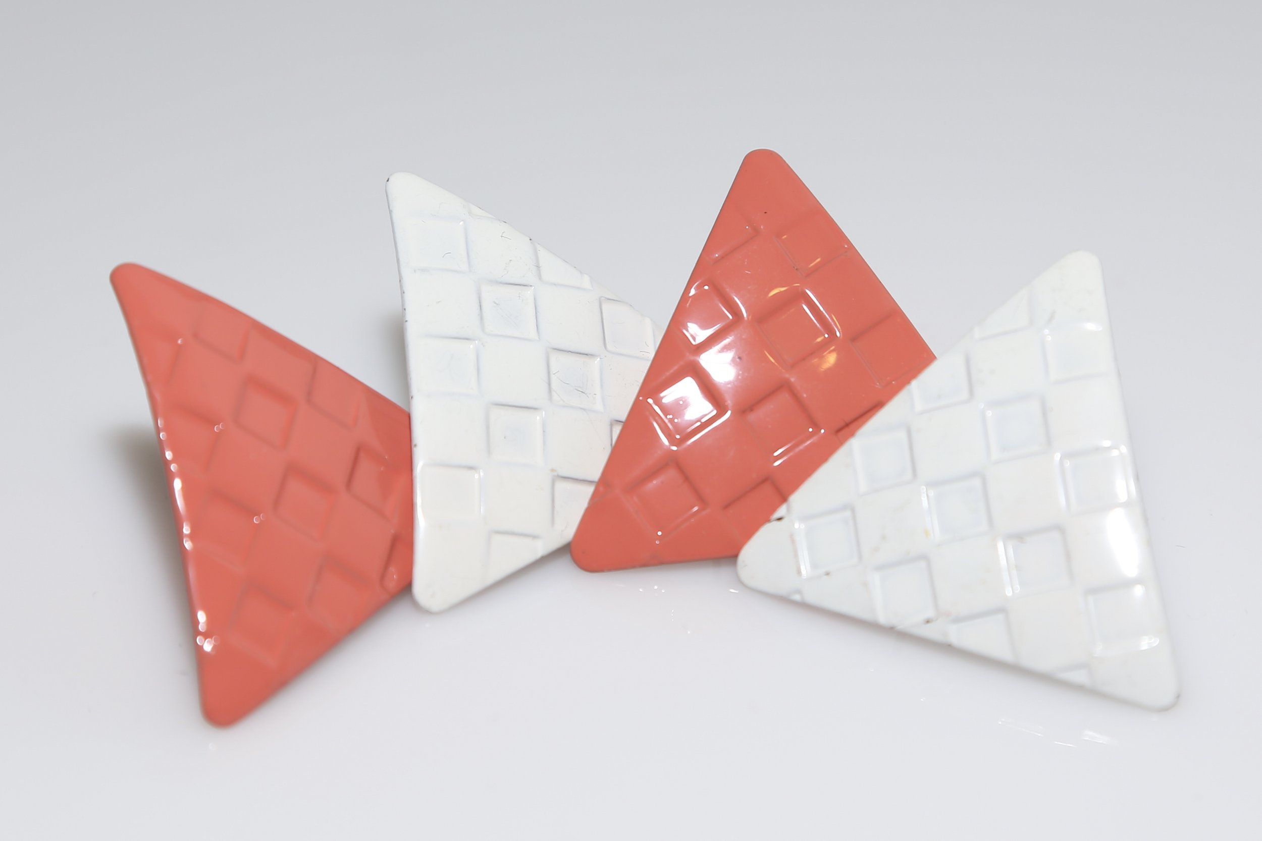 BASKETWEAVE TRIANGLE EARRINGS