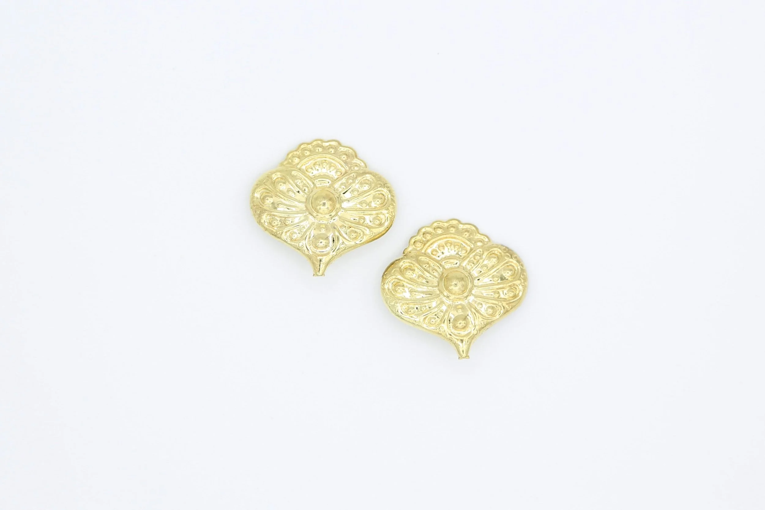 1980s ORNATE EARRINGS - CLIP OR PIERCED