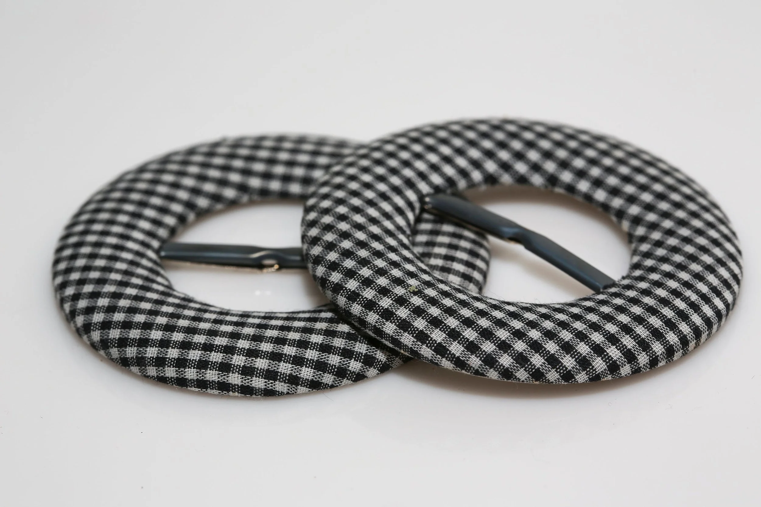 1980s PLAID SCARF BUCKLE