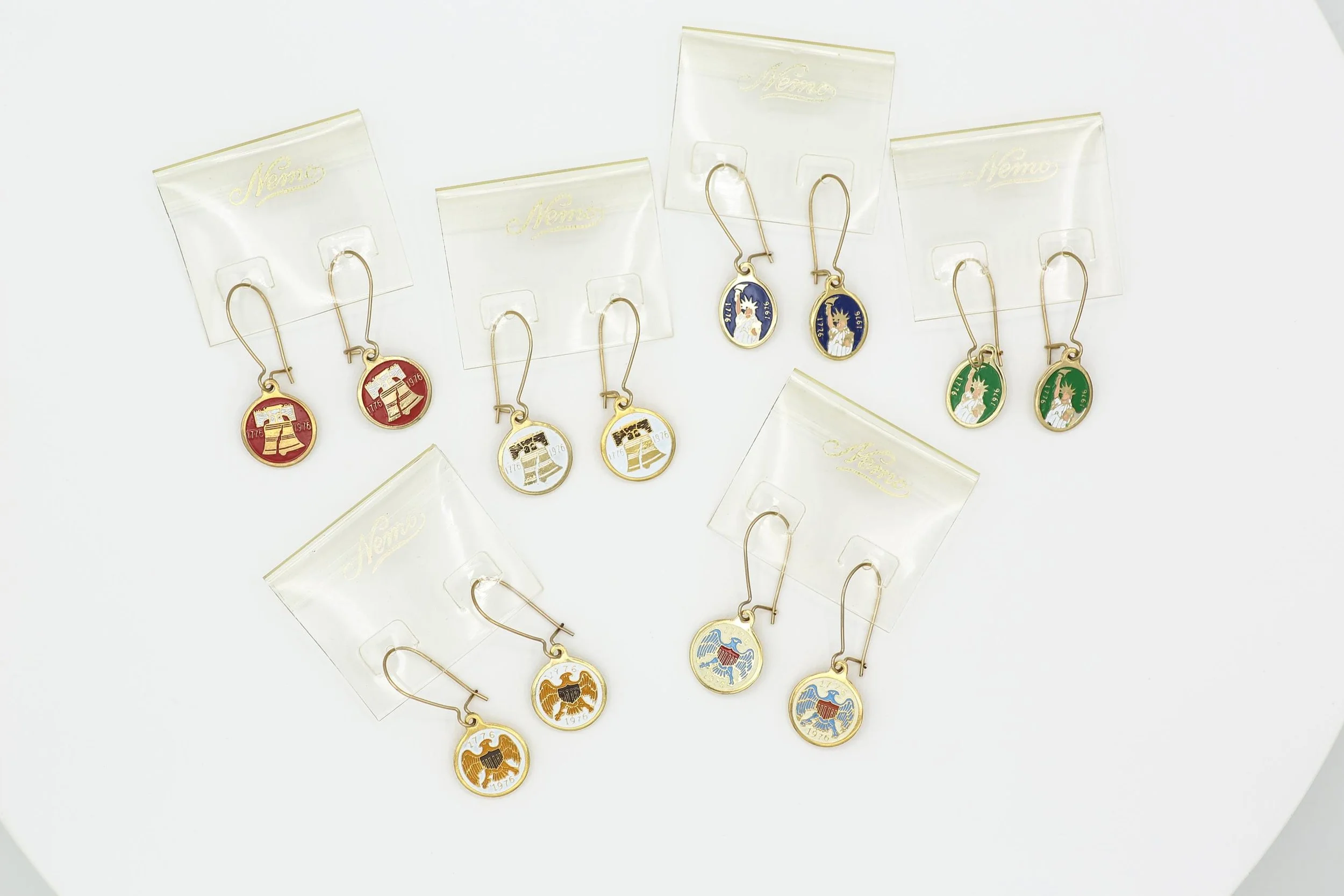 1976 BICENTENNIAL DROP EARRINGS