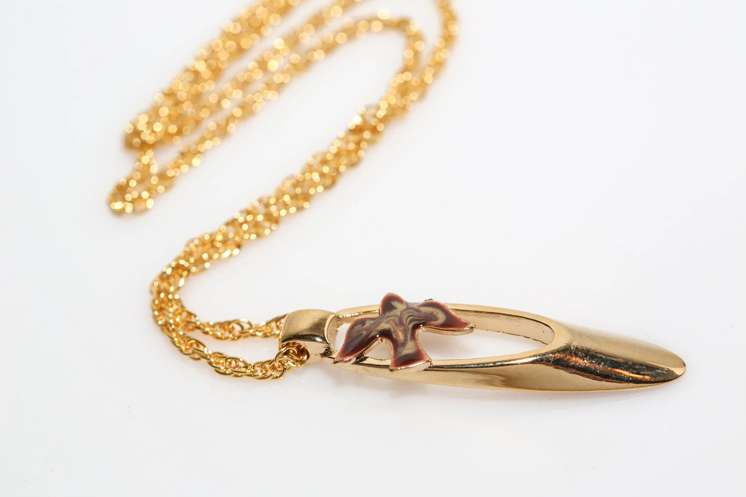 ENAMELED DOVE NECKLACE