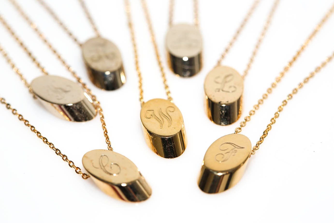INITIAL SLICE NECKLACES