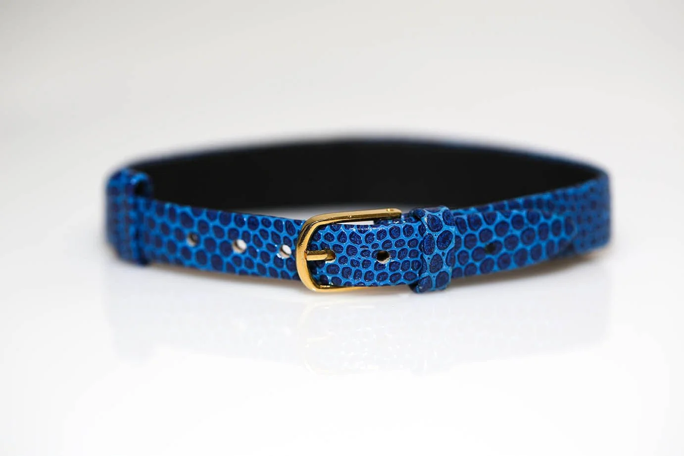 VINTAGE BLUE LEATHER WATCH BAND
