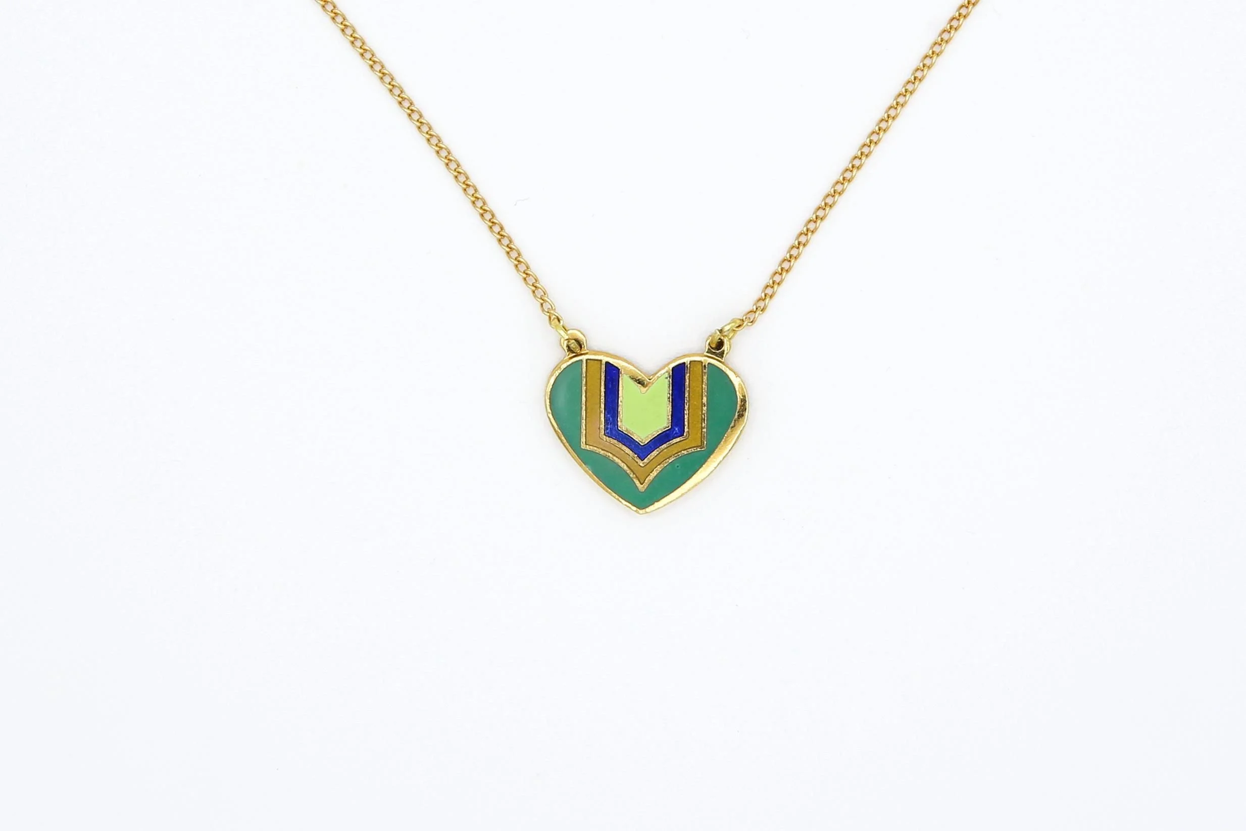 VINTAGE HEART DECO NECKLACE
