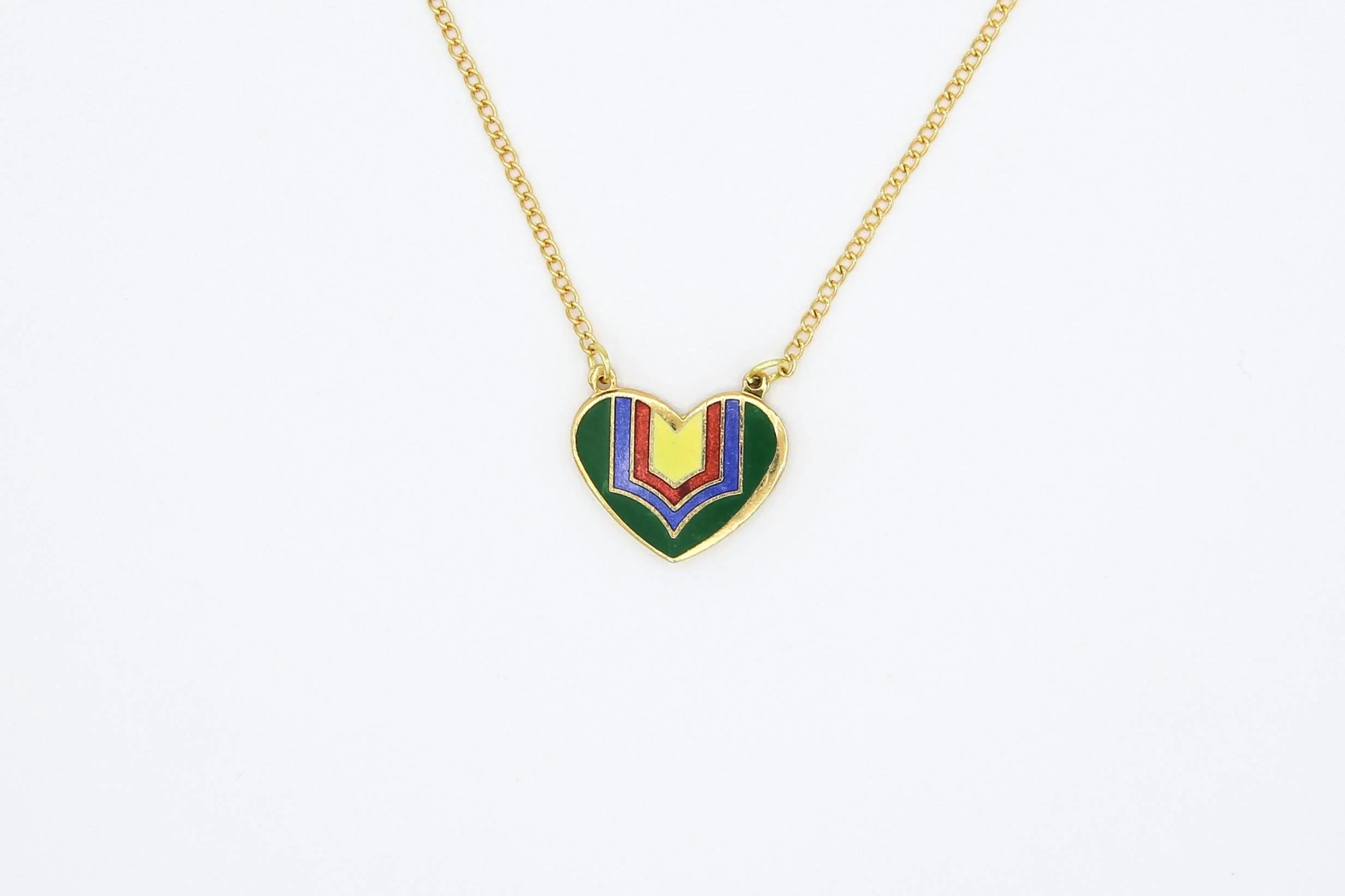 VINTAGE HEART DECO NECKLACE