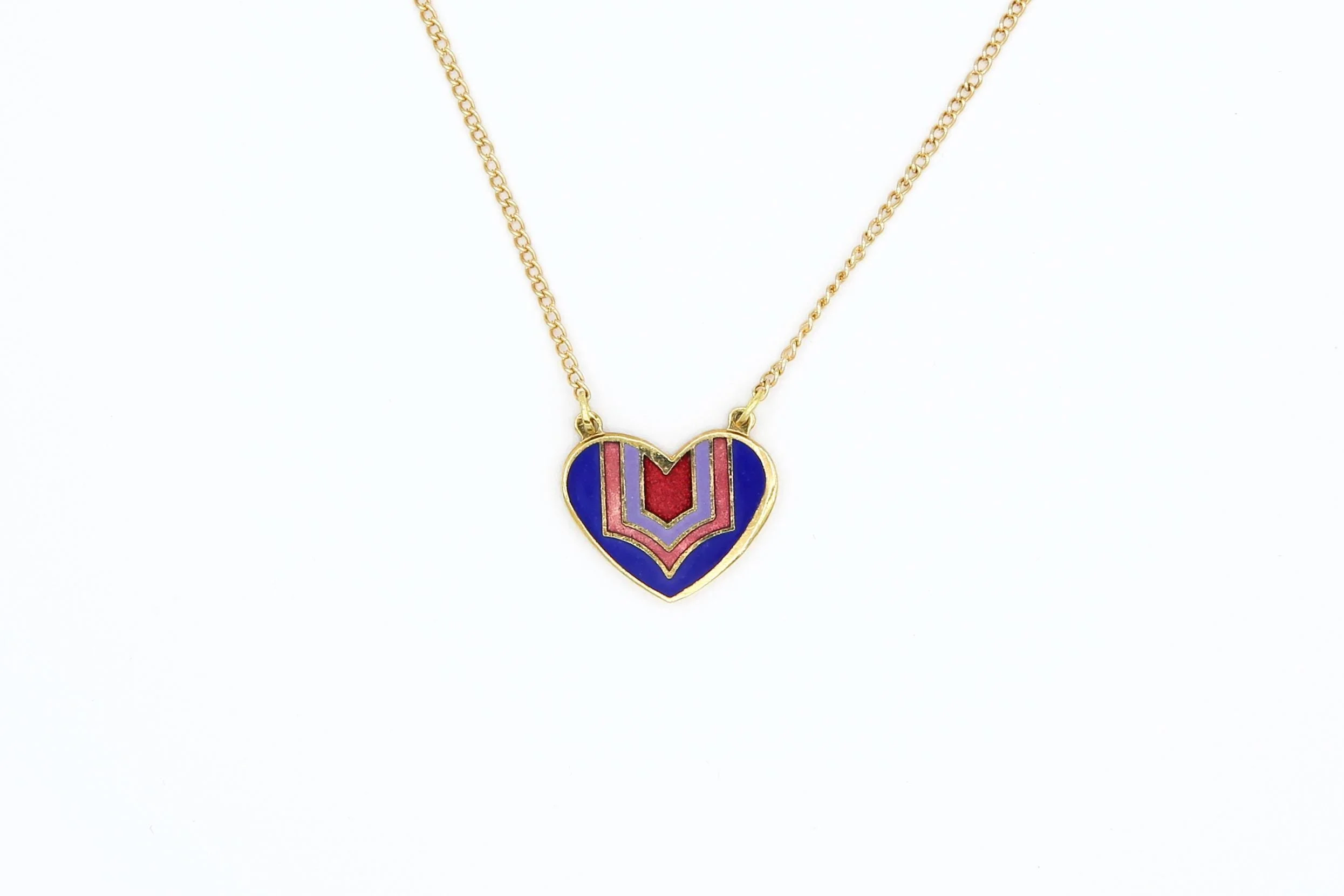 VINTAGE HEART DECO NECKLACE