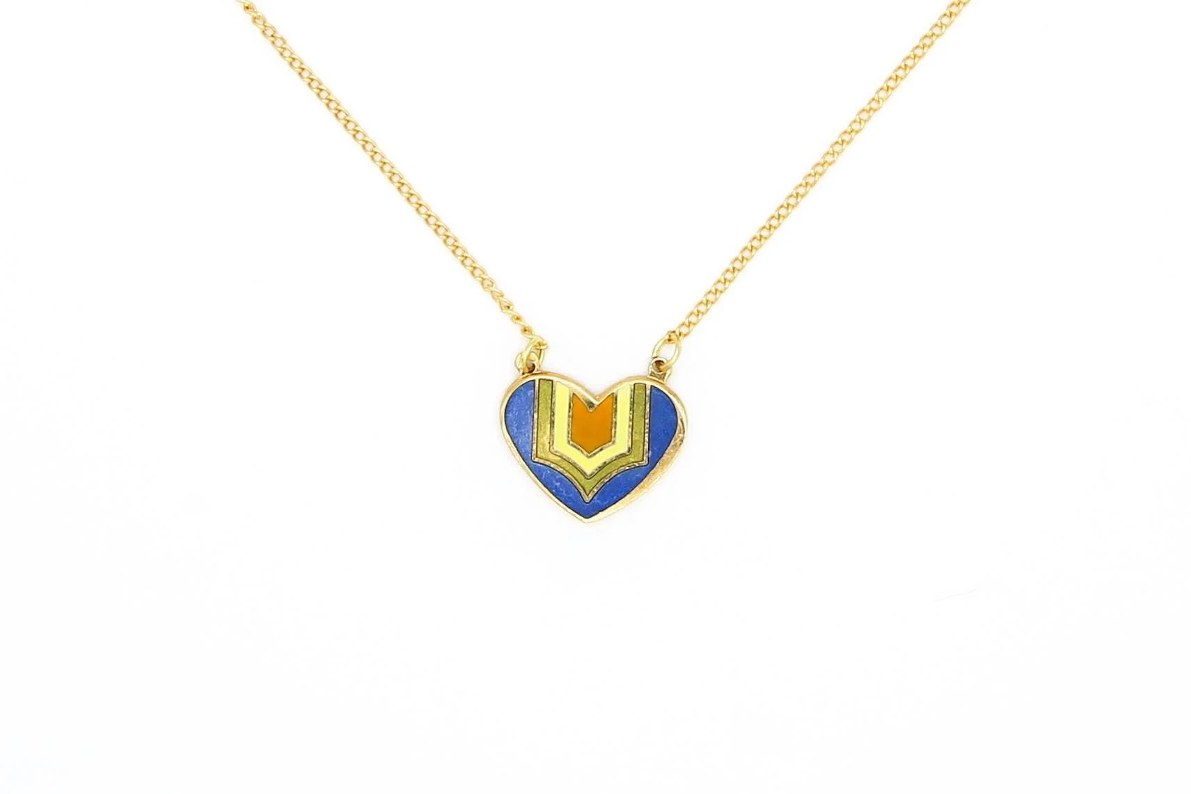 VINTAGE HEART DECO NECKLACE