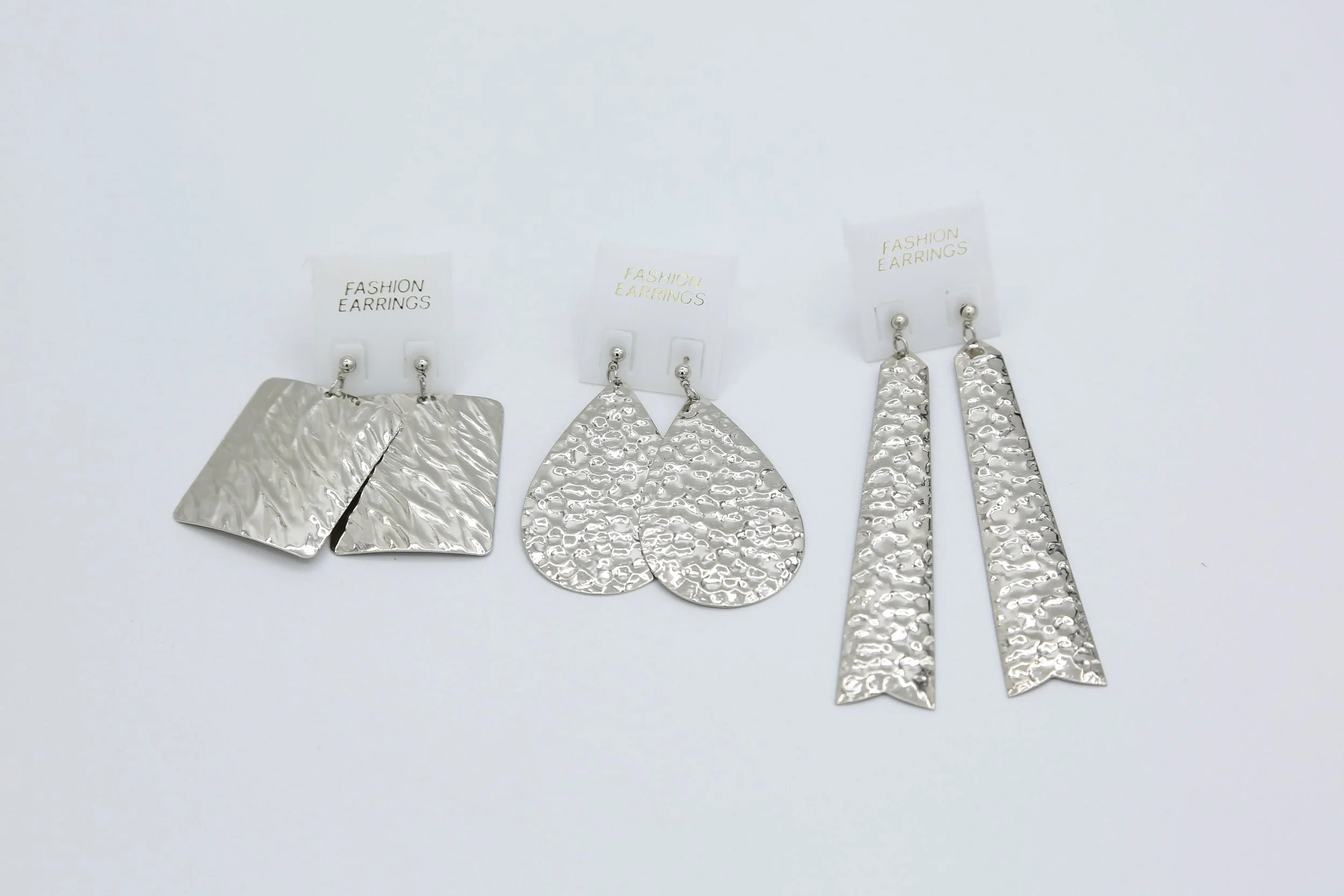 1980s TEXTURED DANGLE EARRINGS