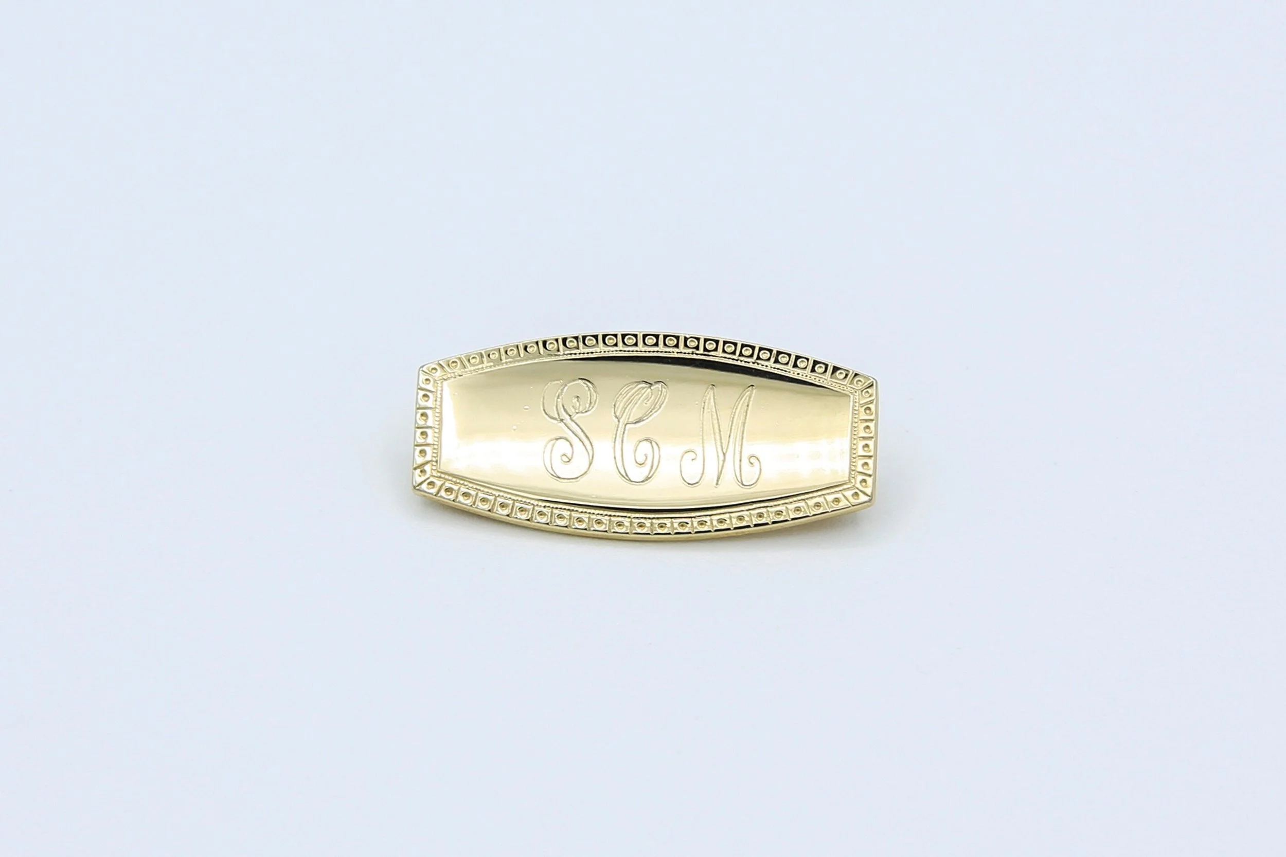 1981 SARAH COVENTRY MONOGRAM BAR PIN