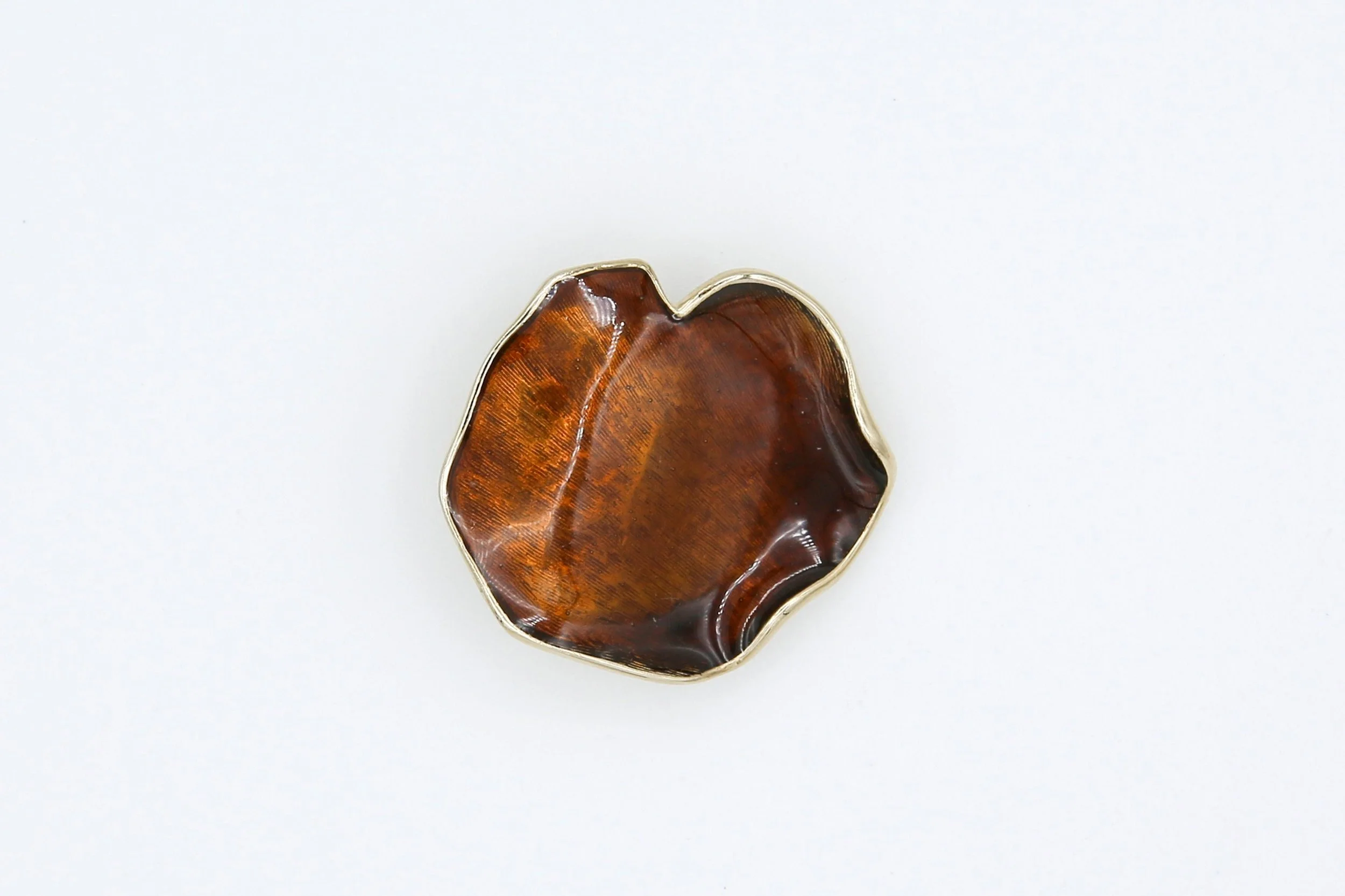 1982 SARAH COVENTRY AMBER PETAL BROOCH