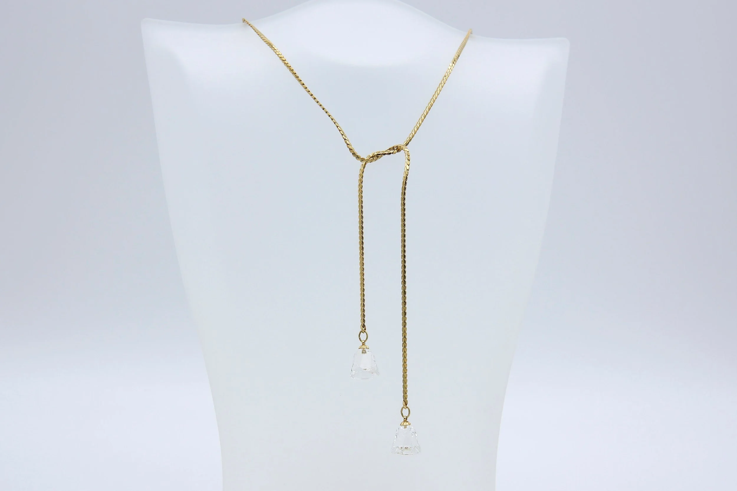 1980 SARAH COVENTRY AUSTRIAN CRYSTAL LARIAT NECKLACE