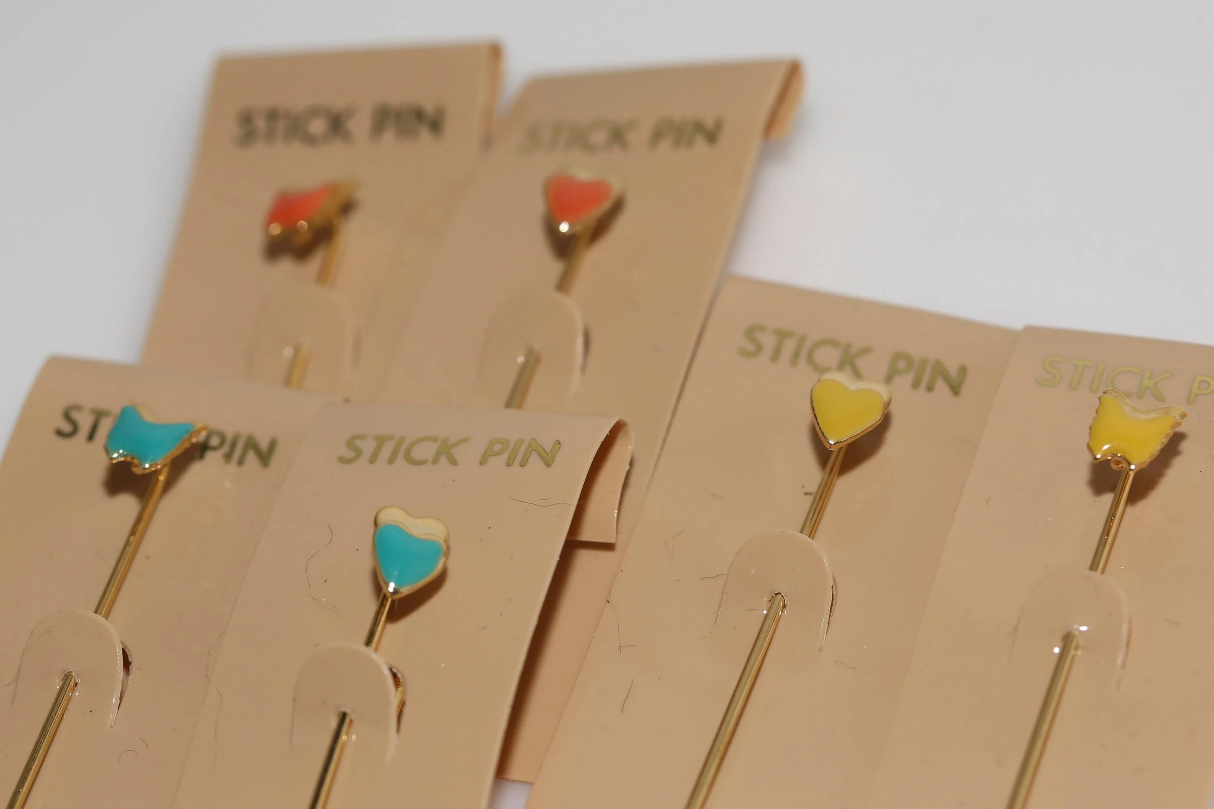 VINTAGE ENAMELED STICK PIN SET