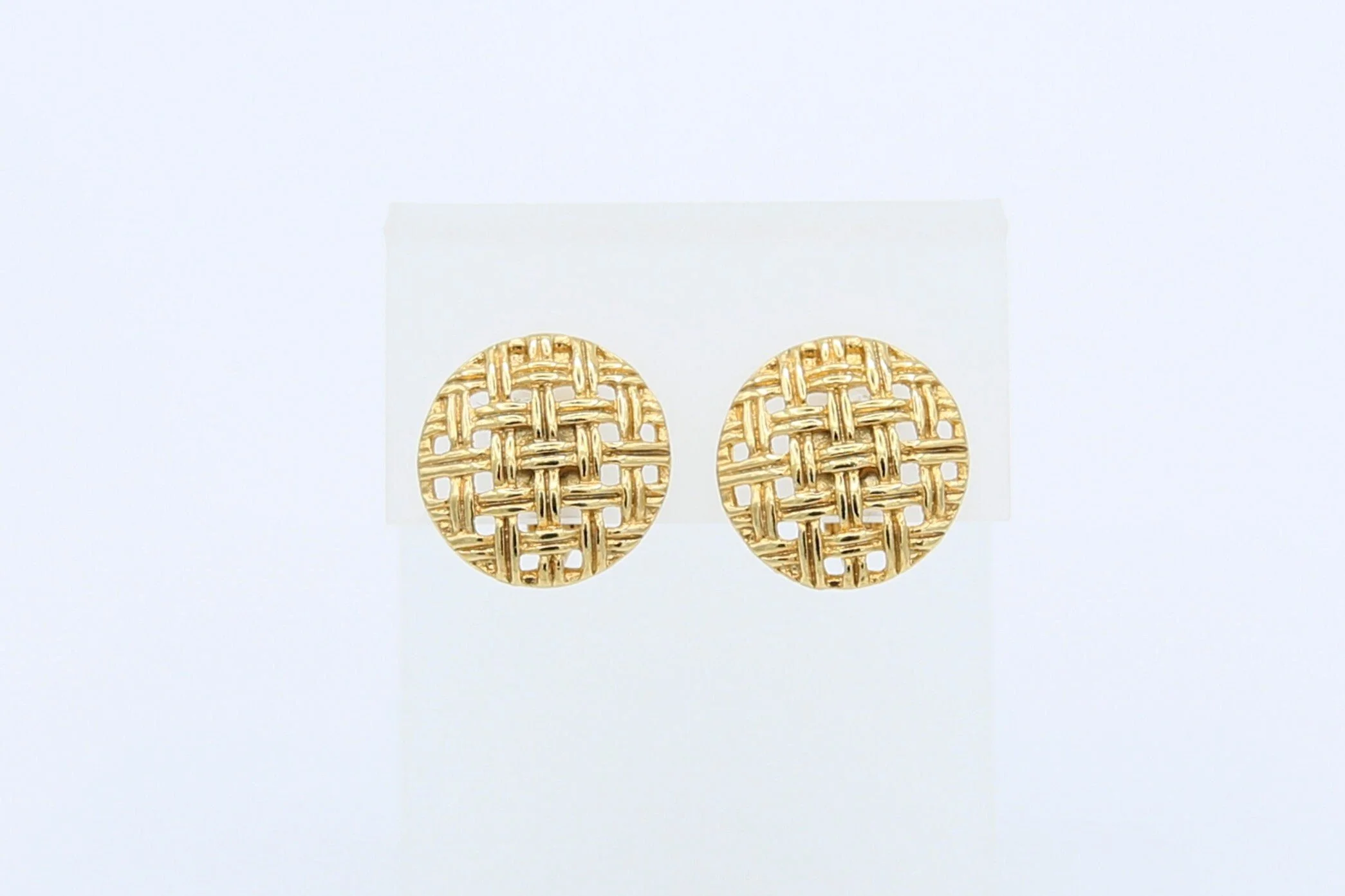 1981 SARAH COVENTRY BASKETWEAVE EARRINGS