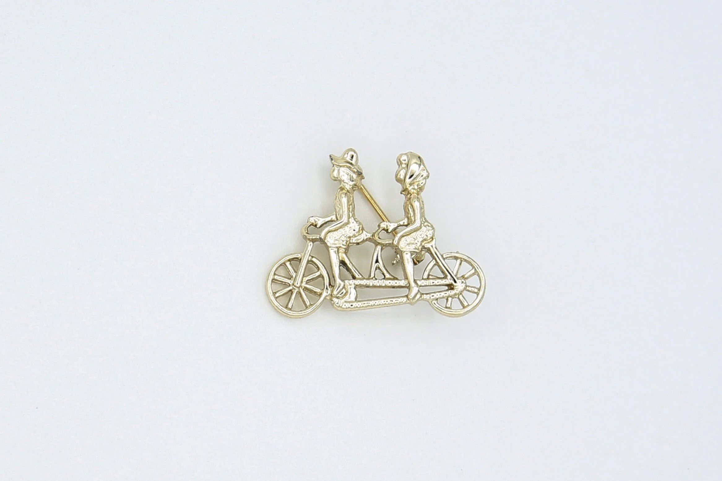 VINTAGE SARAH COVENTRY BICYCLE FOR TWO BROOCH