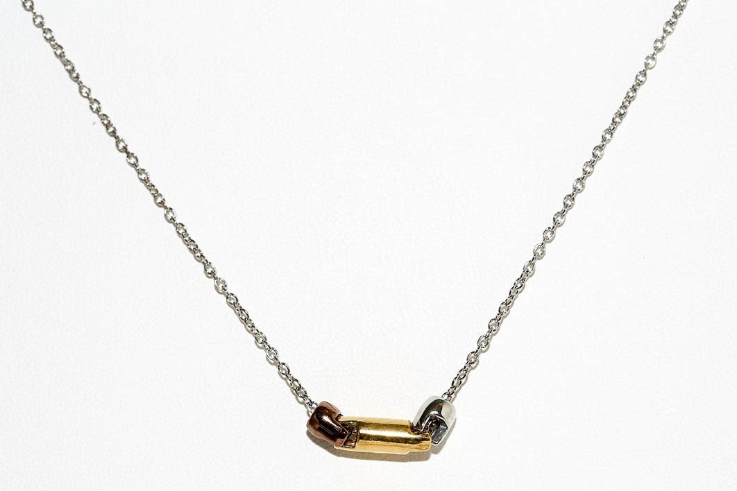 VINTAGE PEWTER NUGGET NECKLACE