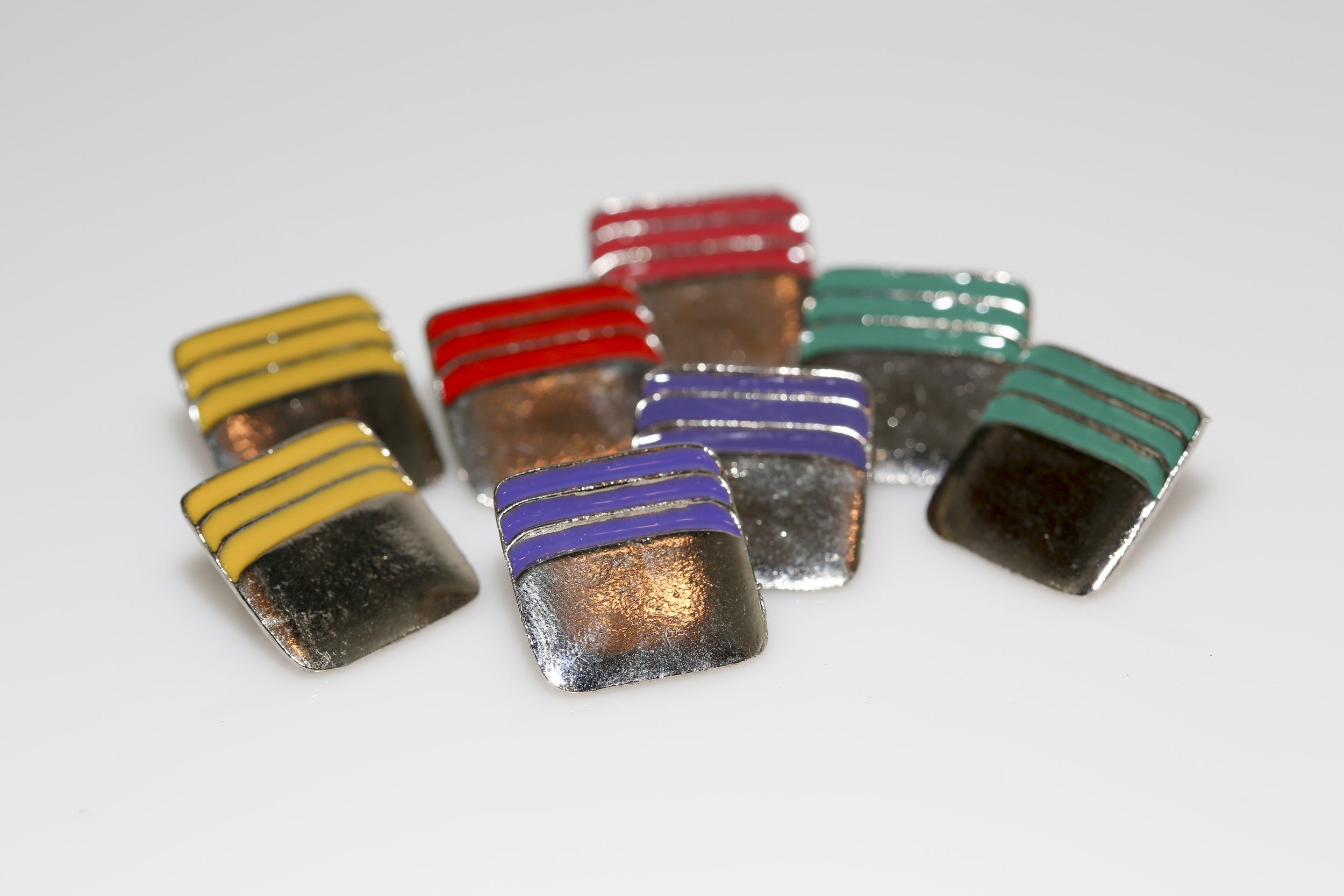 SQUARE STRIPED EARRINGS