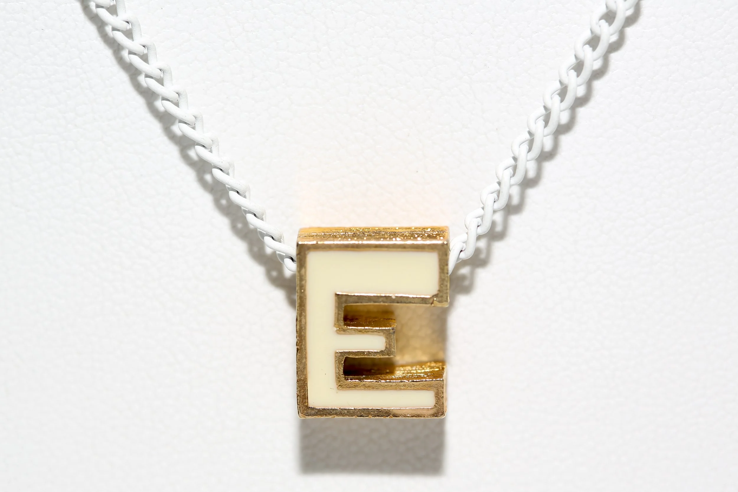 ENAMELED INITIAL NECKLACE