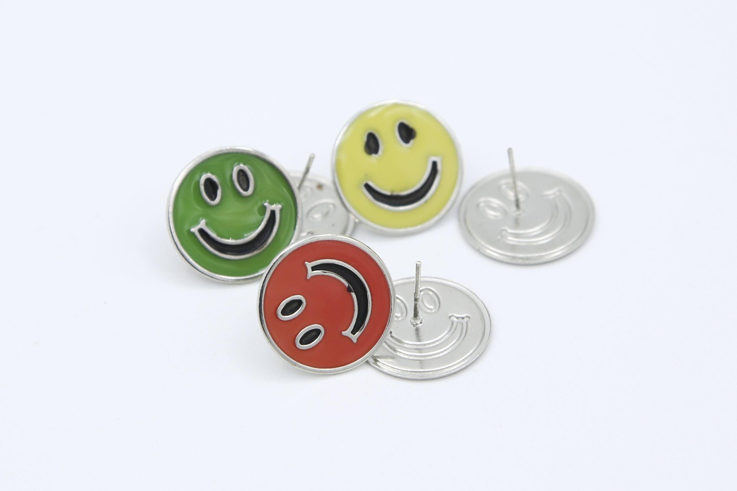 SMILEY FACE STUDS