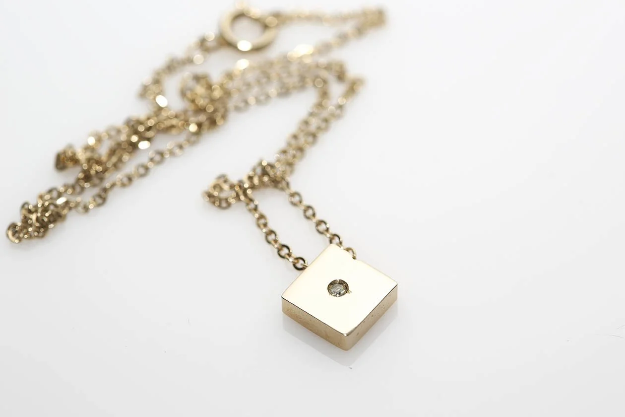 FAUX DIAMOND ON DIAMOND NECKLACE