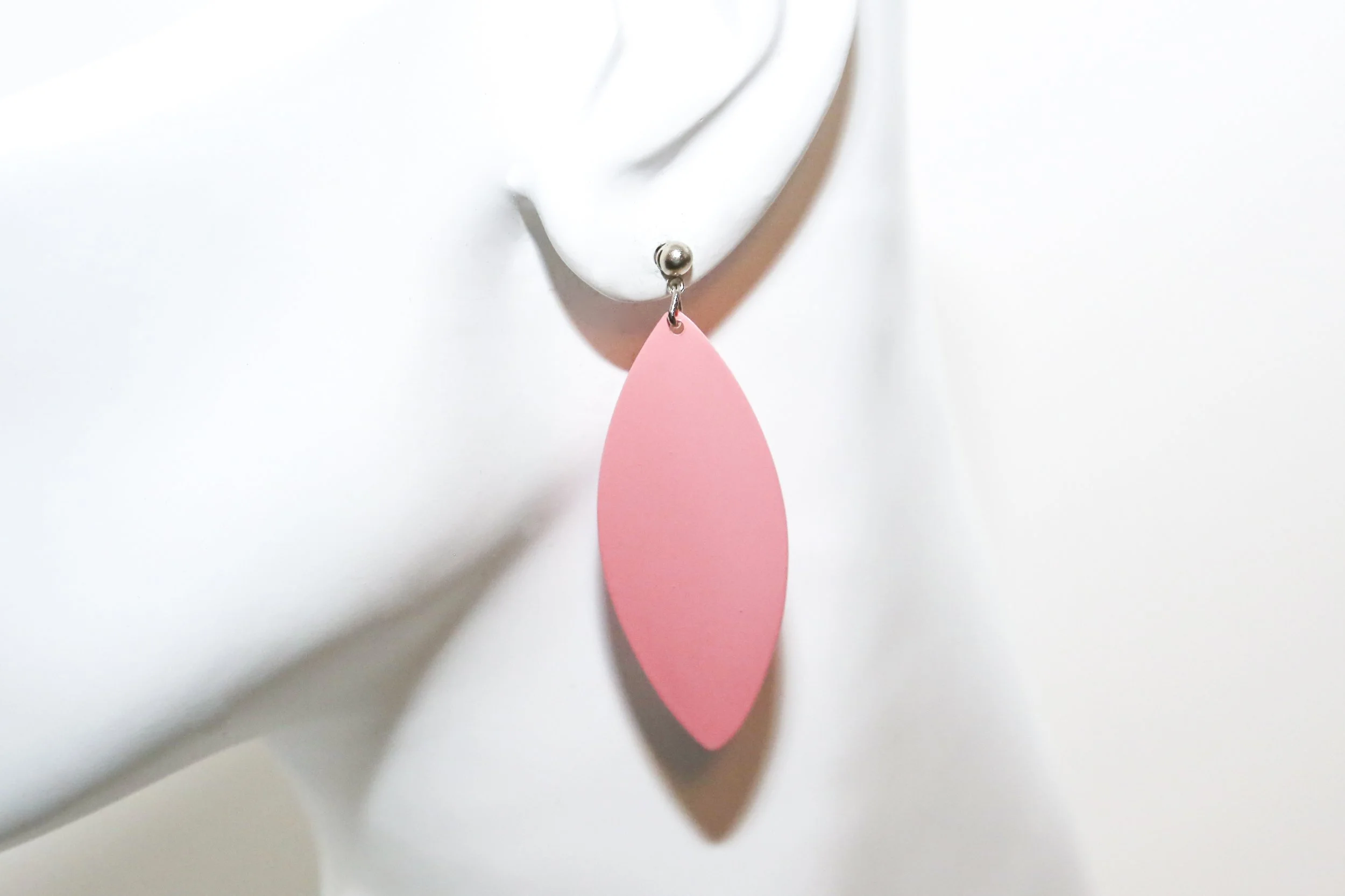 PINK OVAL EARRINGS