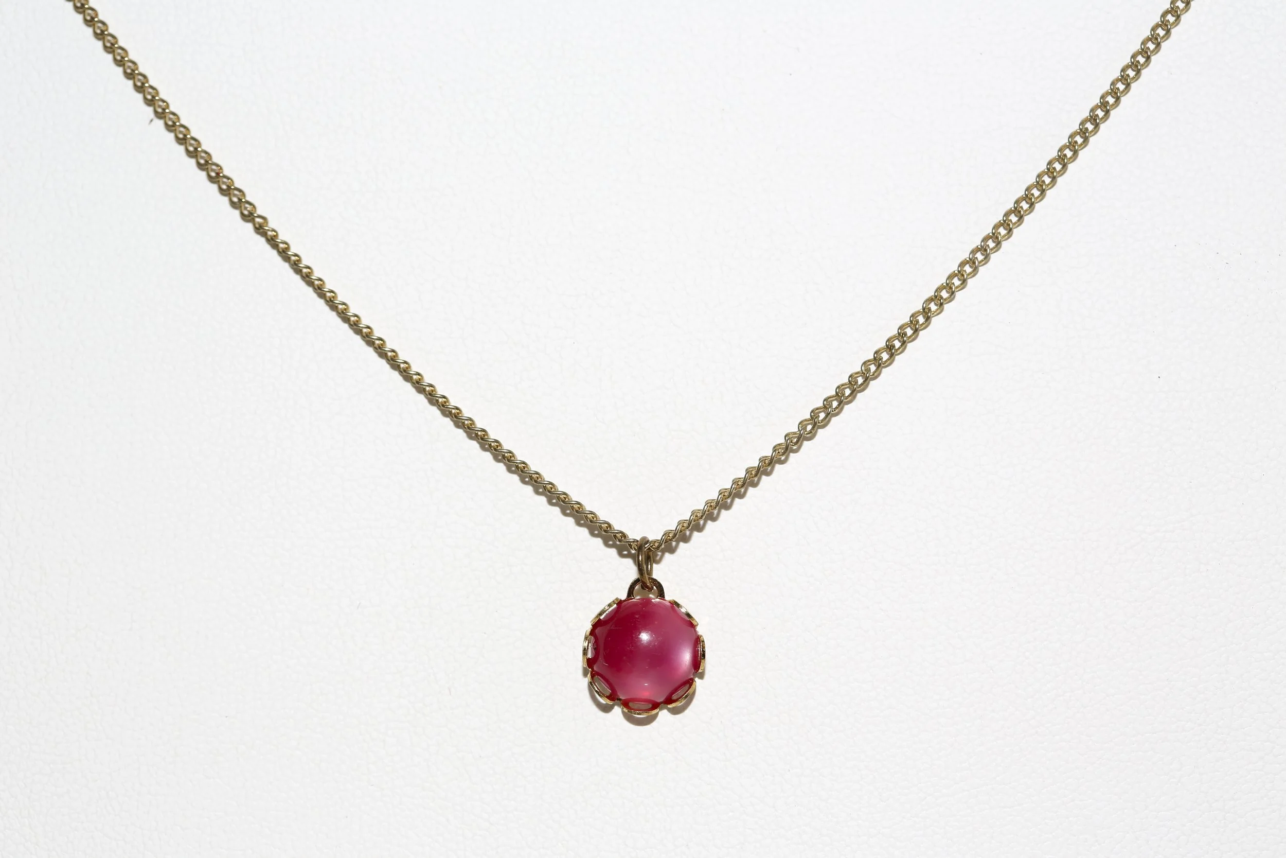 PINK MOONGLOW LUCITE NECKLACE