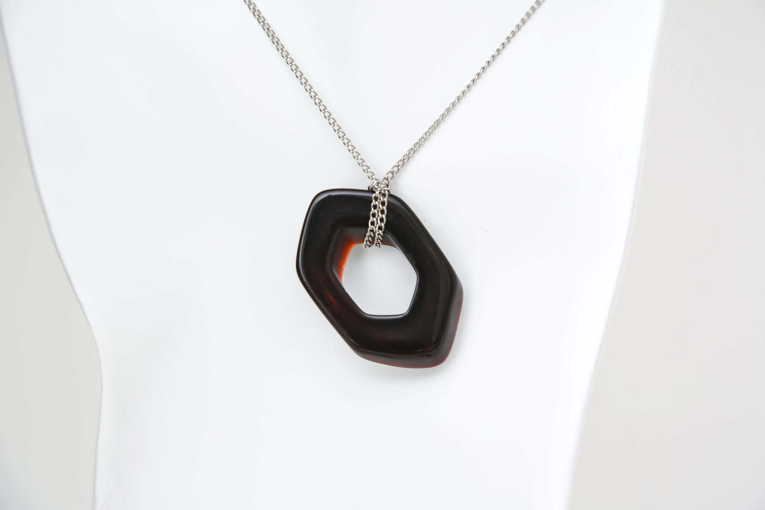 HEXAGON LUCITE PENDANT