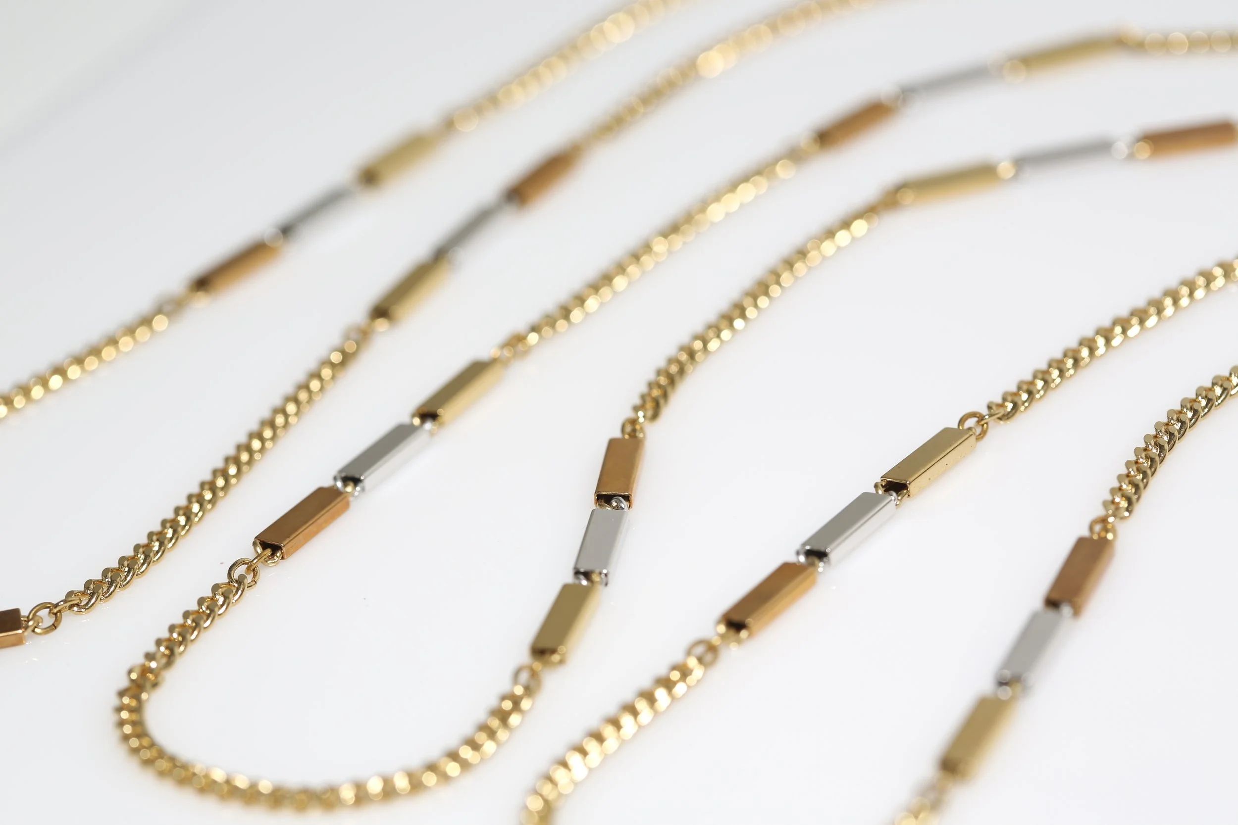 MIXED METAL BAR CHAINS