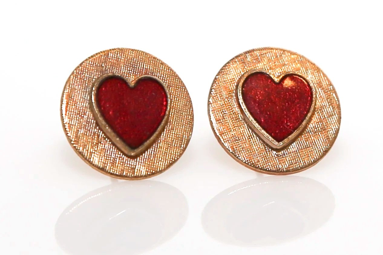 FLORENTINE HEART EARRINGS