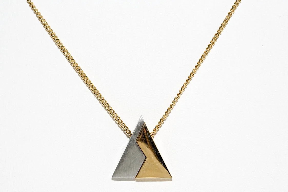 PEWTER TRIANGLE NECKLACE