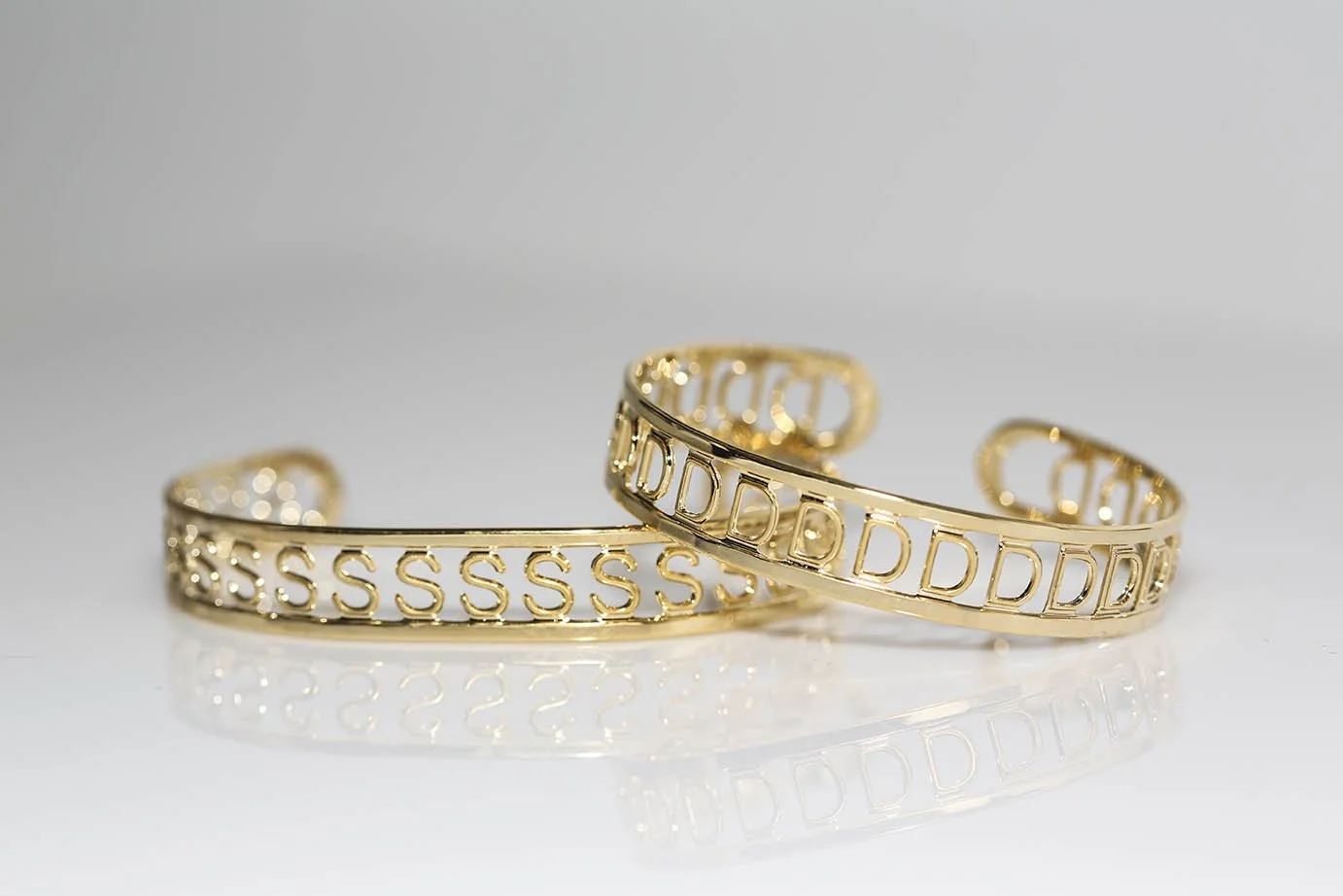 VINTAGE GOLD INITIAL BRACELETS