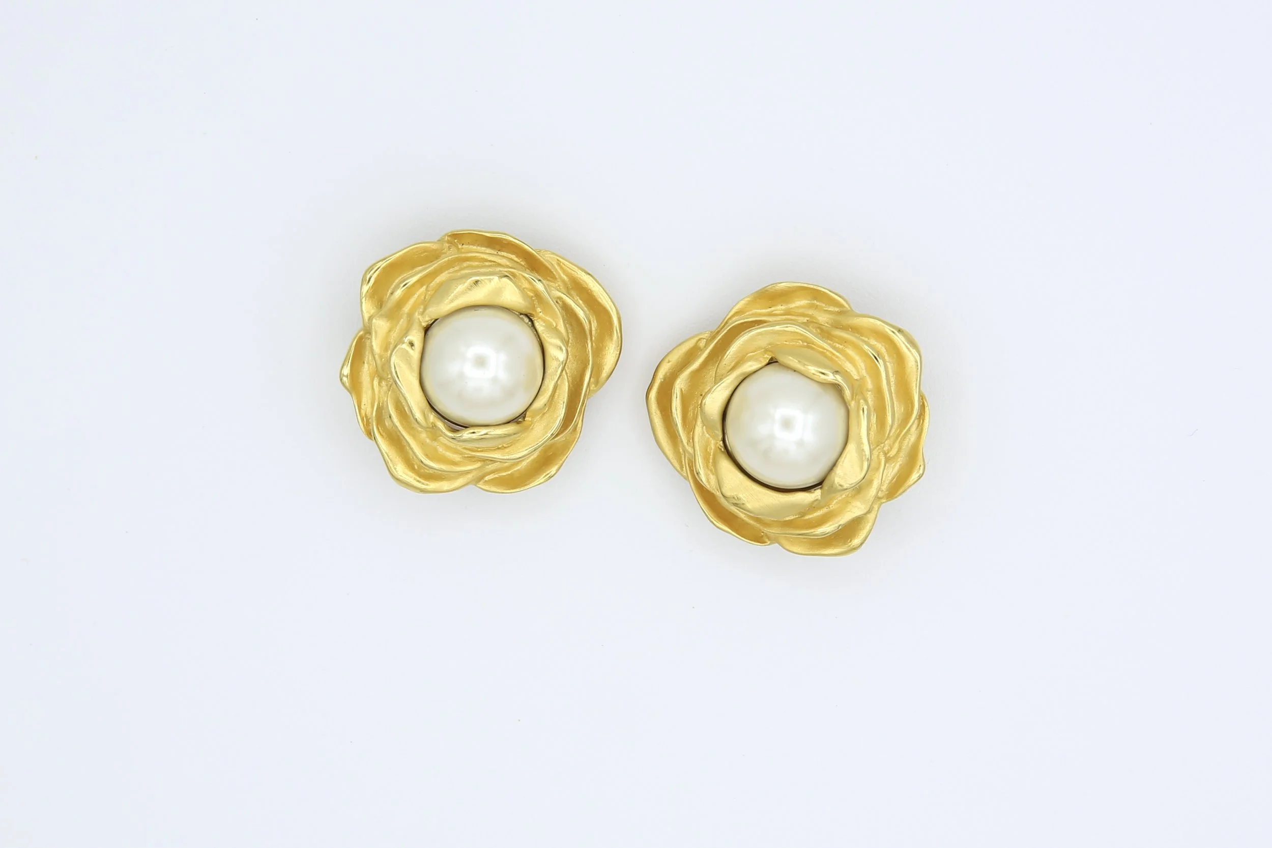 VINTAGE GIVENCHY ROSE EARRINGS