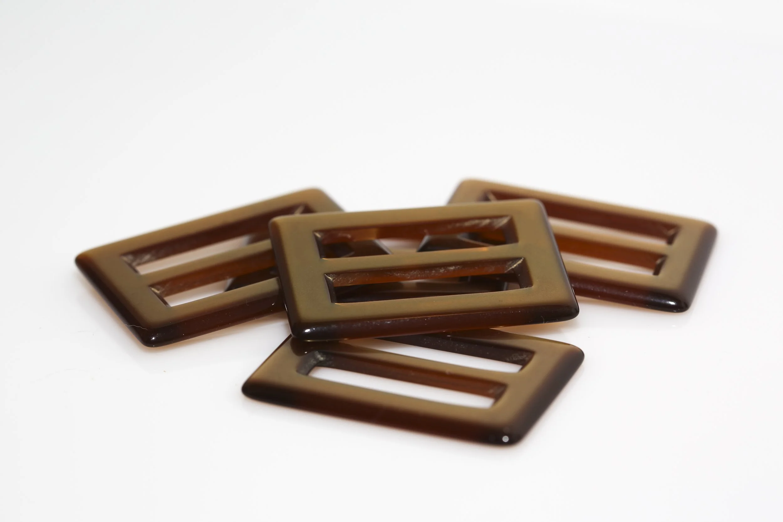 VINTAGE BROWN IRIDESCENT BUCKLE