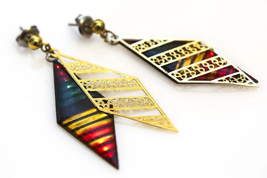 RAINBOW STRIPE EARRINGS