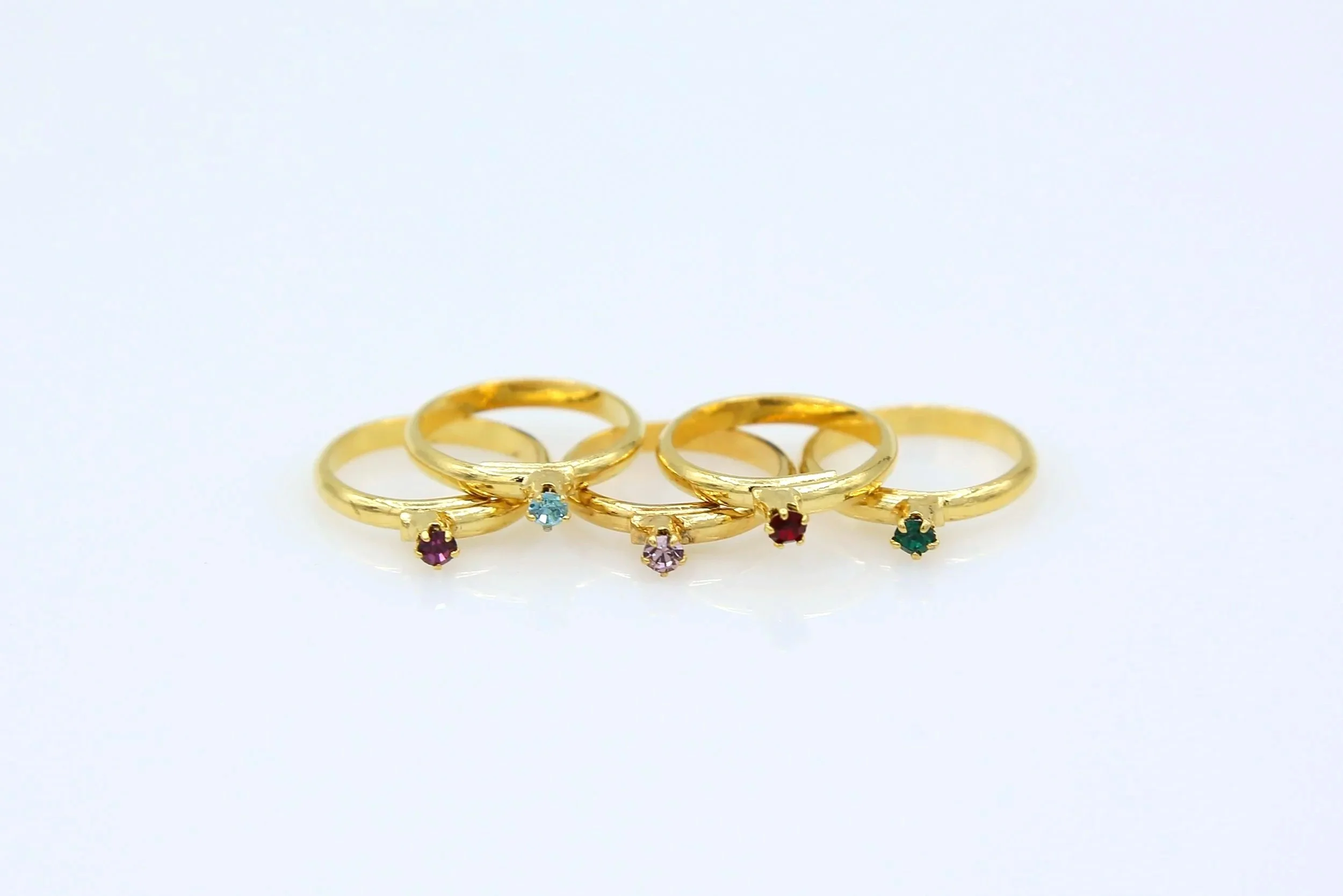 TINY BIRTHSTONE RING