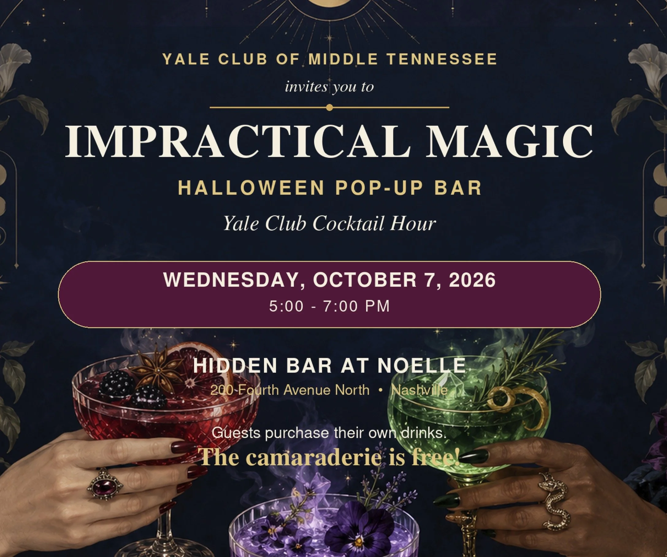 Yale Club Cocktail Hour: Impractical Magic Halloween Pop-Up Bar