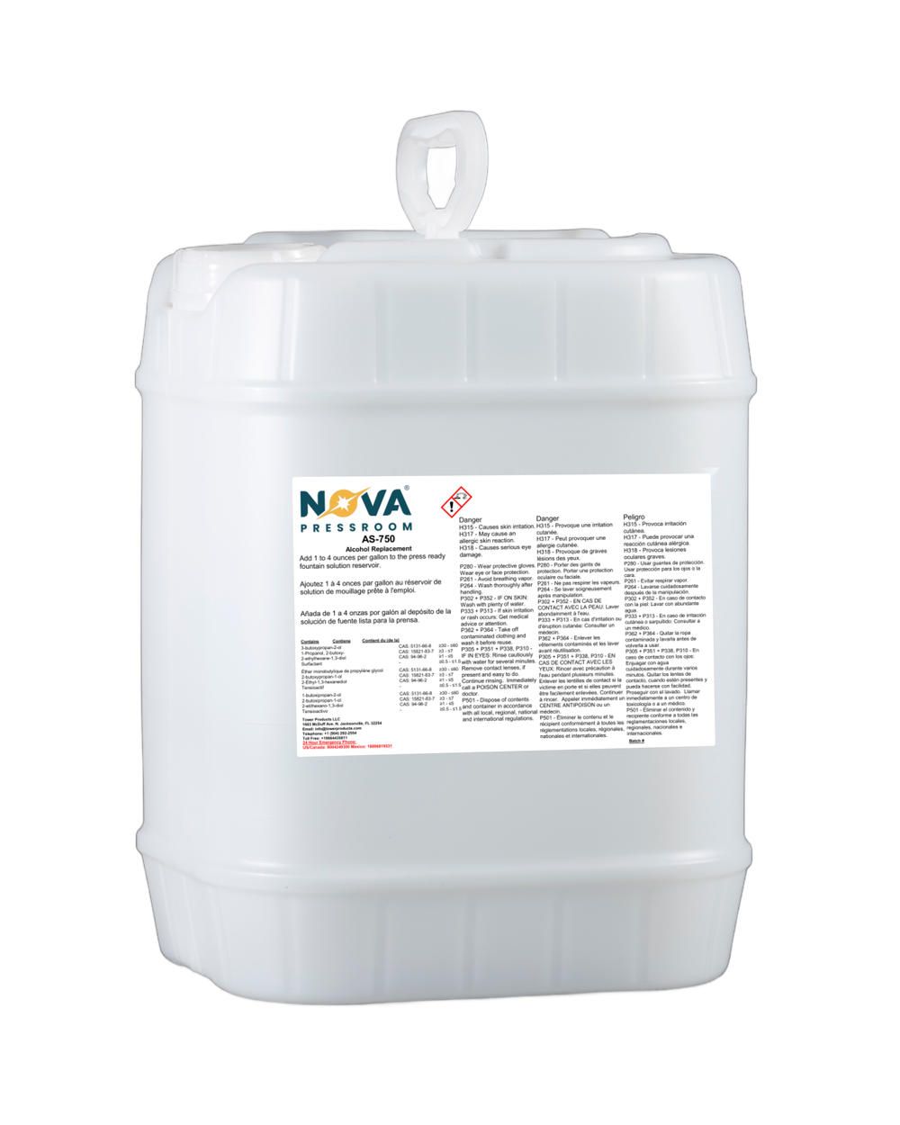 NovaFount AS-750 — alcohol substitute container