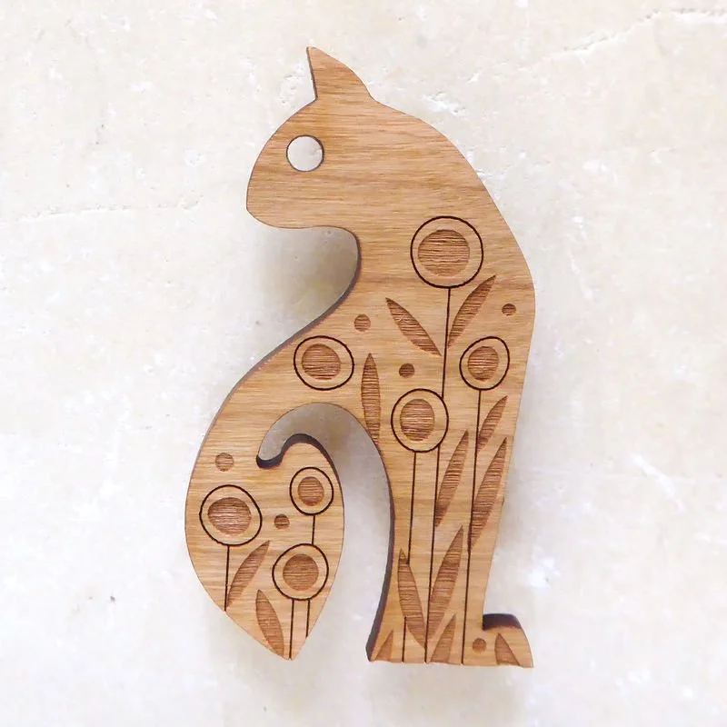art deco cat brooch
