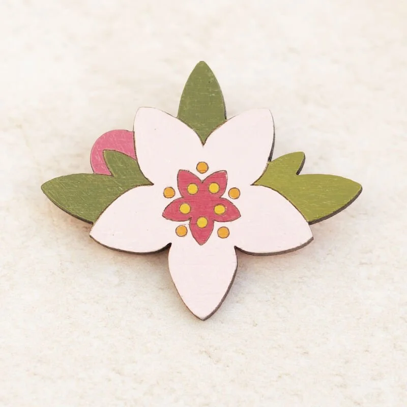 blossom flower brooch