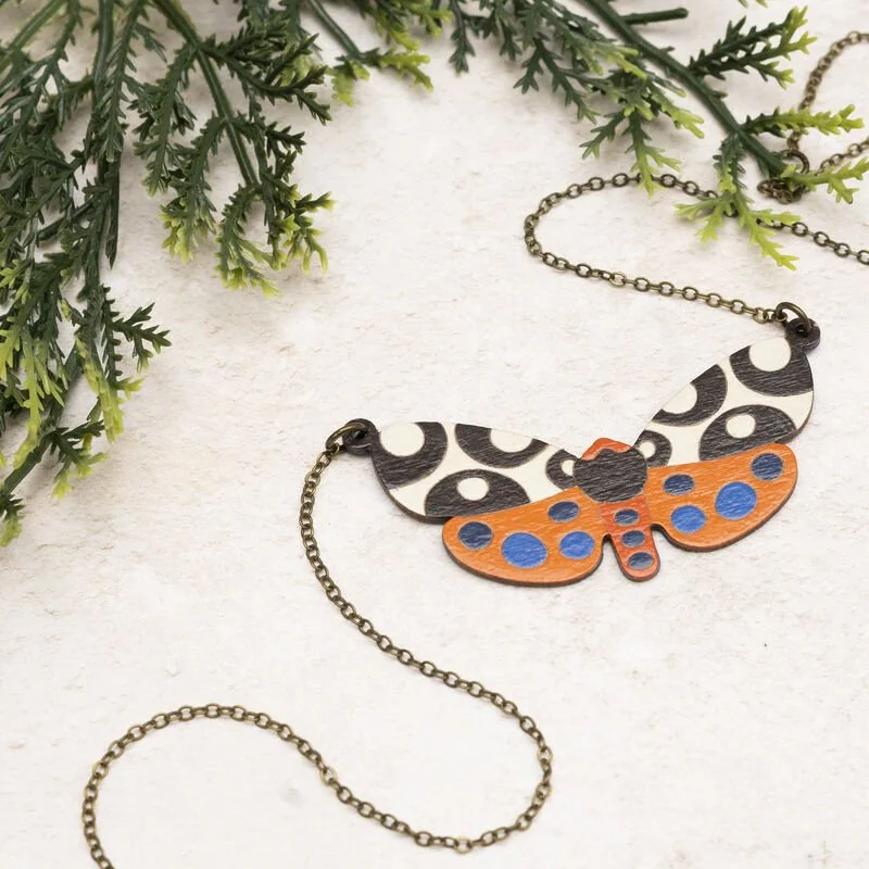 garden tiger moth necklace