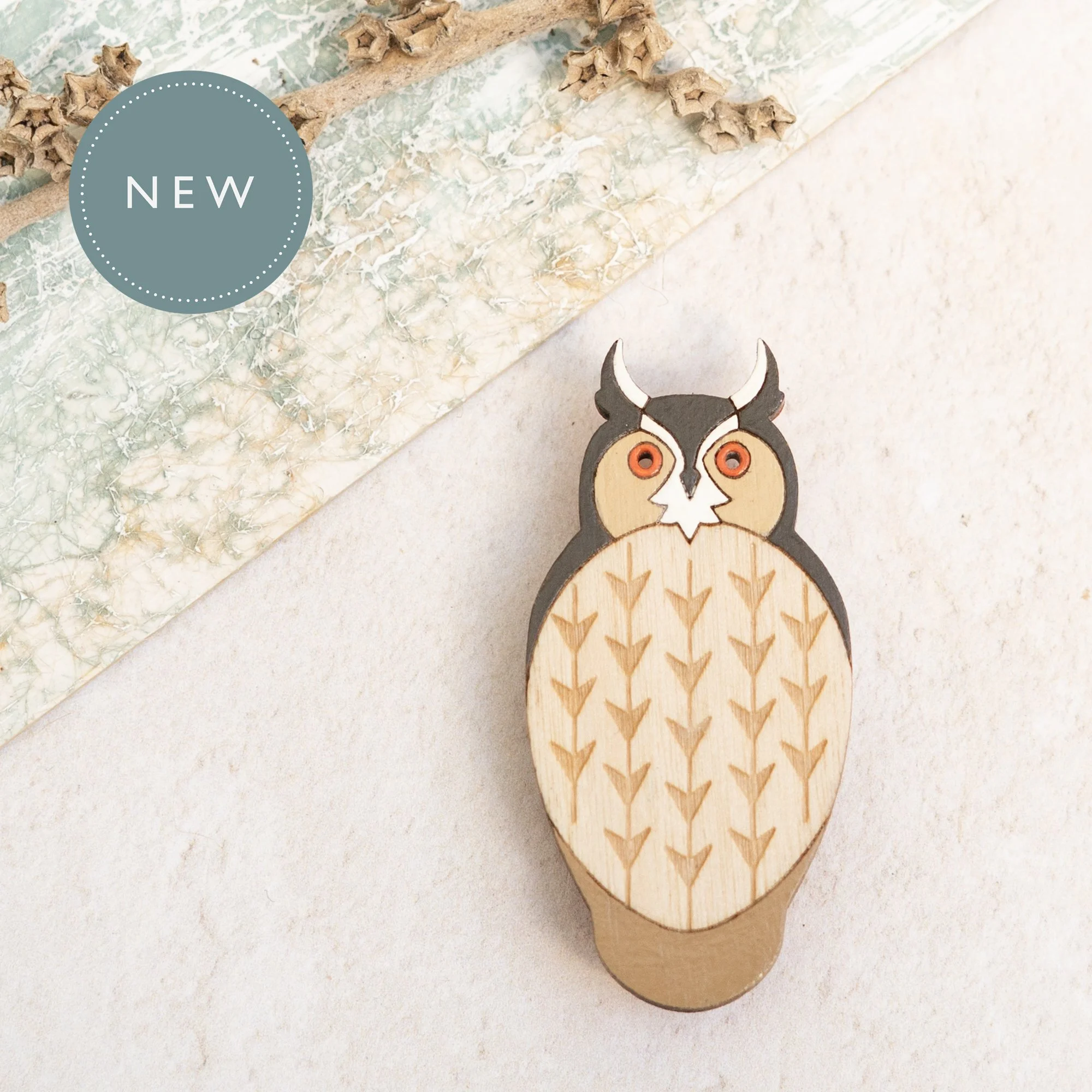 Shark Alley Long Eared Owl Brooch 4.jpg