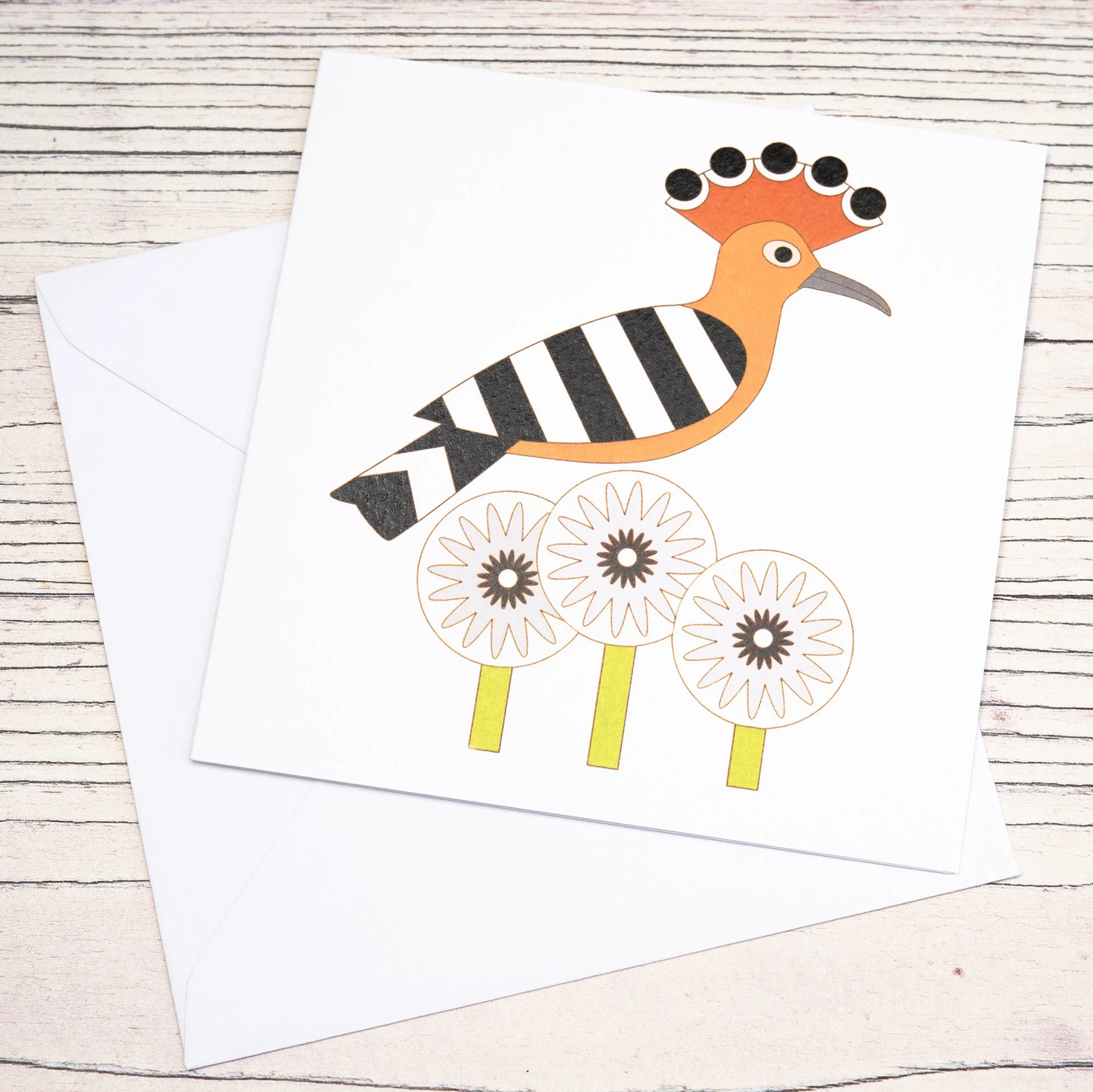 Shark Alley Hoopoe Dandelion Greetings Card 3.jpg