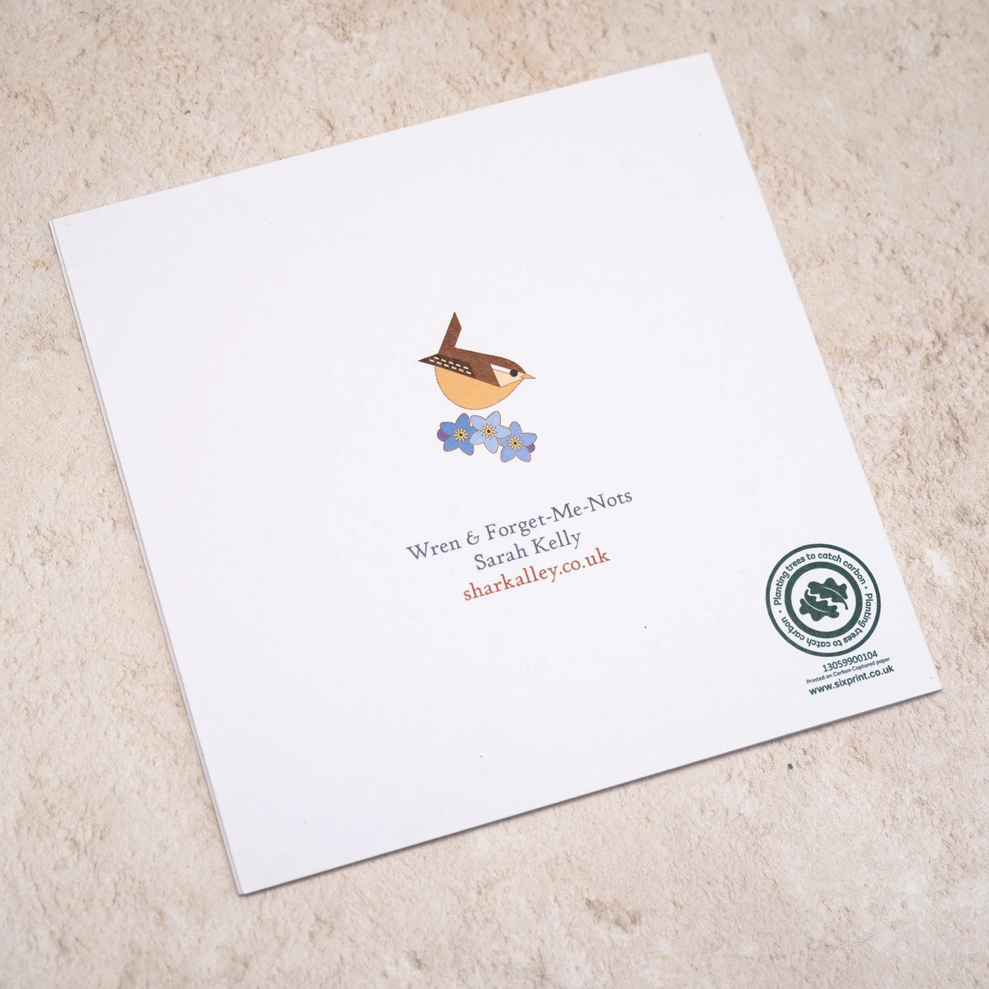 Shark Alley Wren Forget Me Not Greetings Card 4.jpg