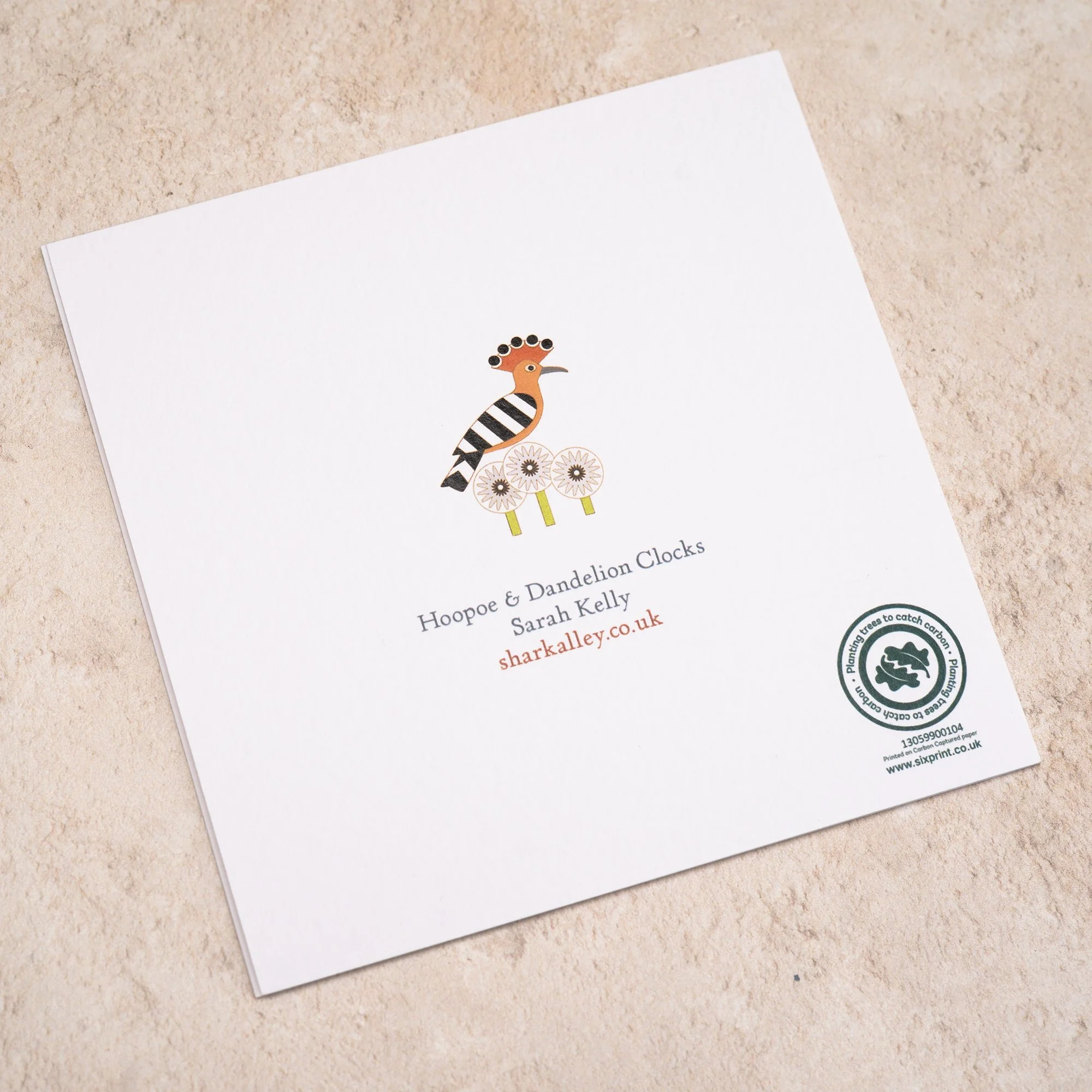 Shark Alley Hoopoe Dandelion Greetings Card 4.jpg