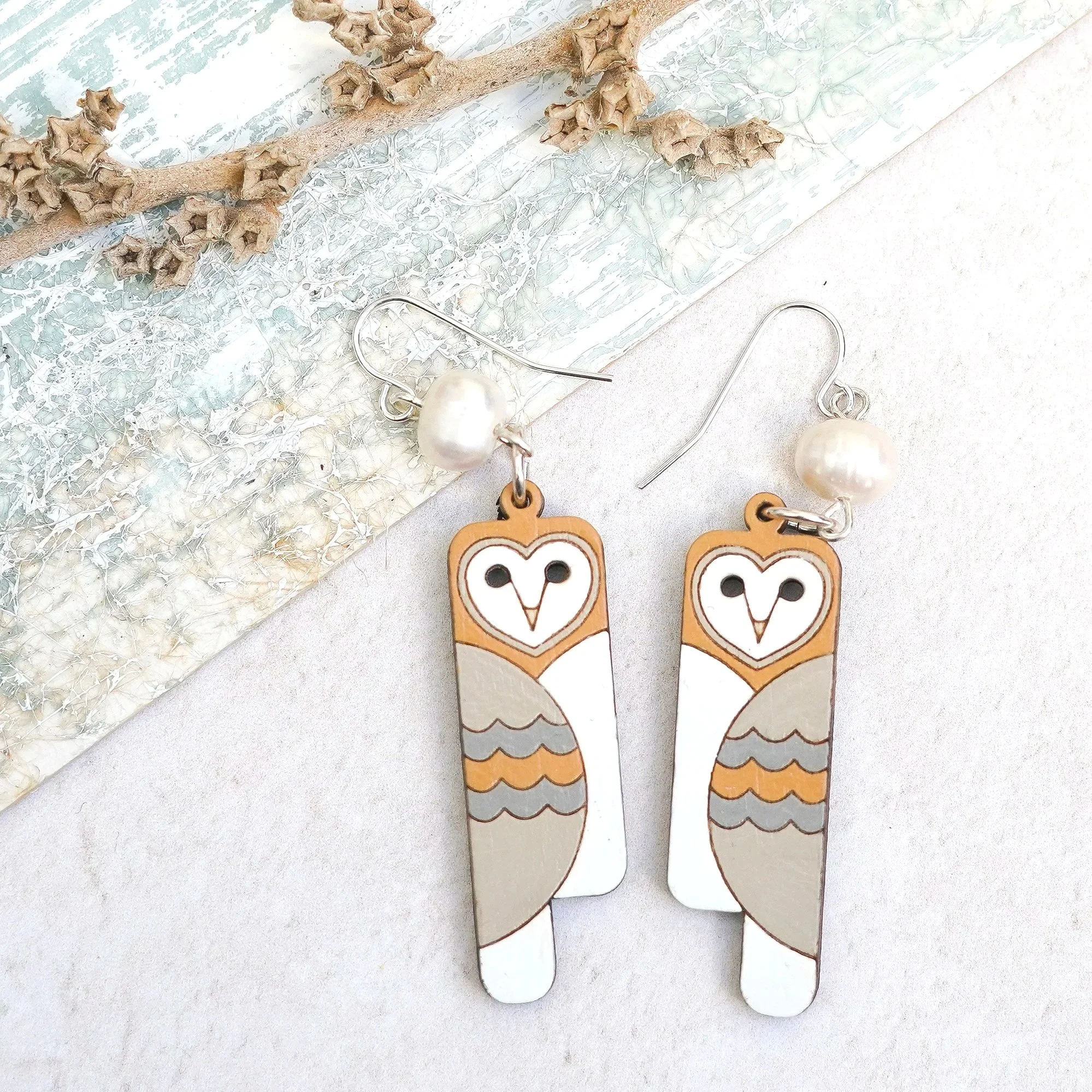 Shark+Alley+Deco+Barn+Owl+Pearl+Earrings+4.jpg