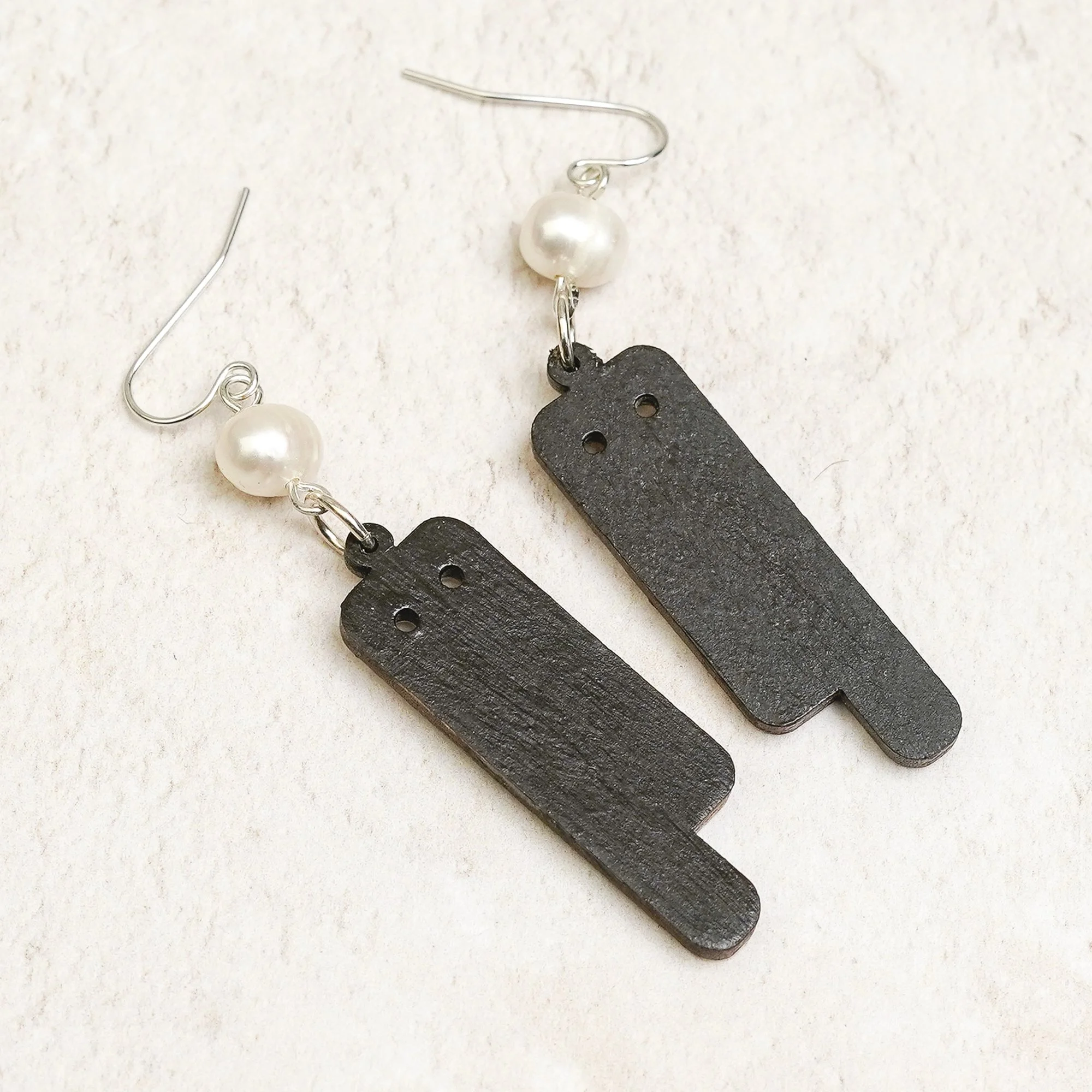 Shark Alley Deco Barn Owl Pearl Earrings 3.jpg
