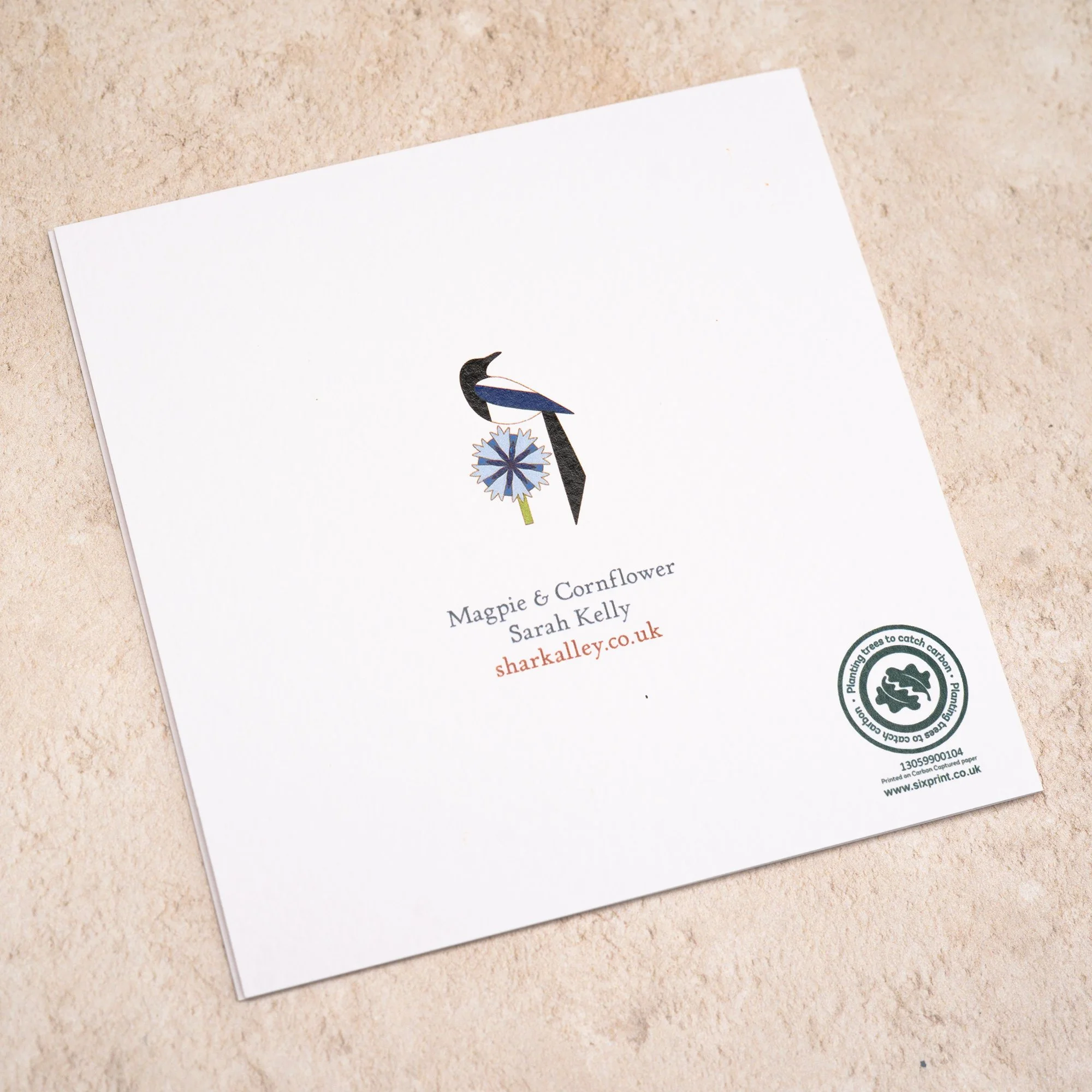 Shark Alley Magpie Cornflower Greetings Card 4.jpg