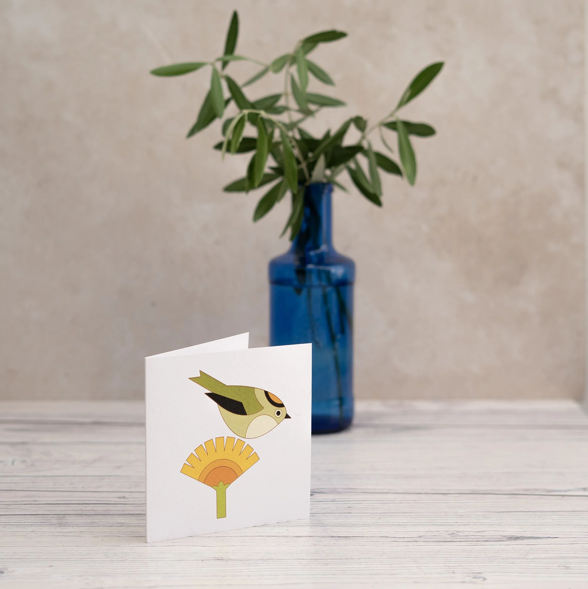 Shark Alley Goldcrest Dandelion Greetings Card 1.jpg